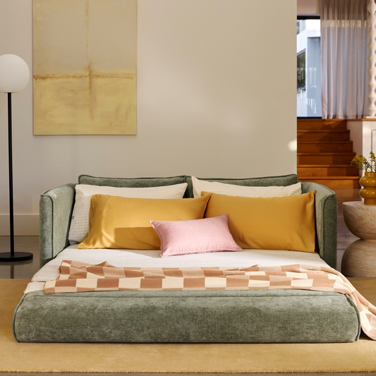 laid out modern sleeper sofa