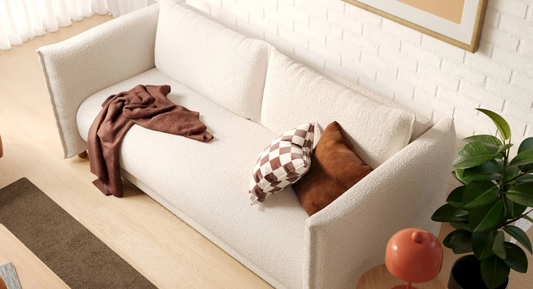 white sofa bed in apartment living room