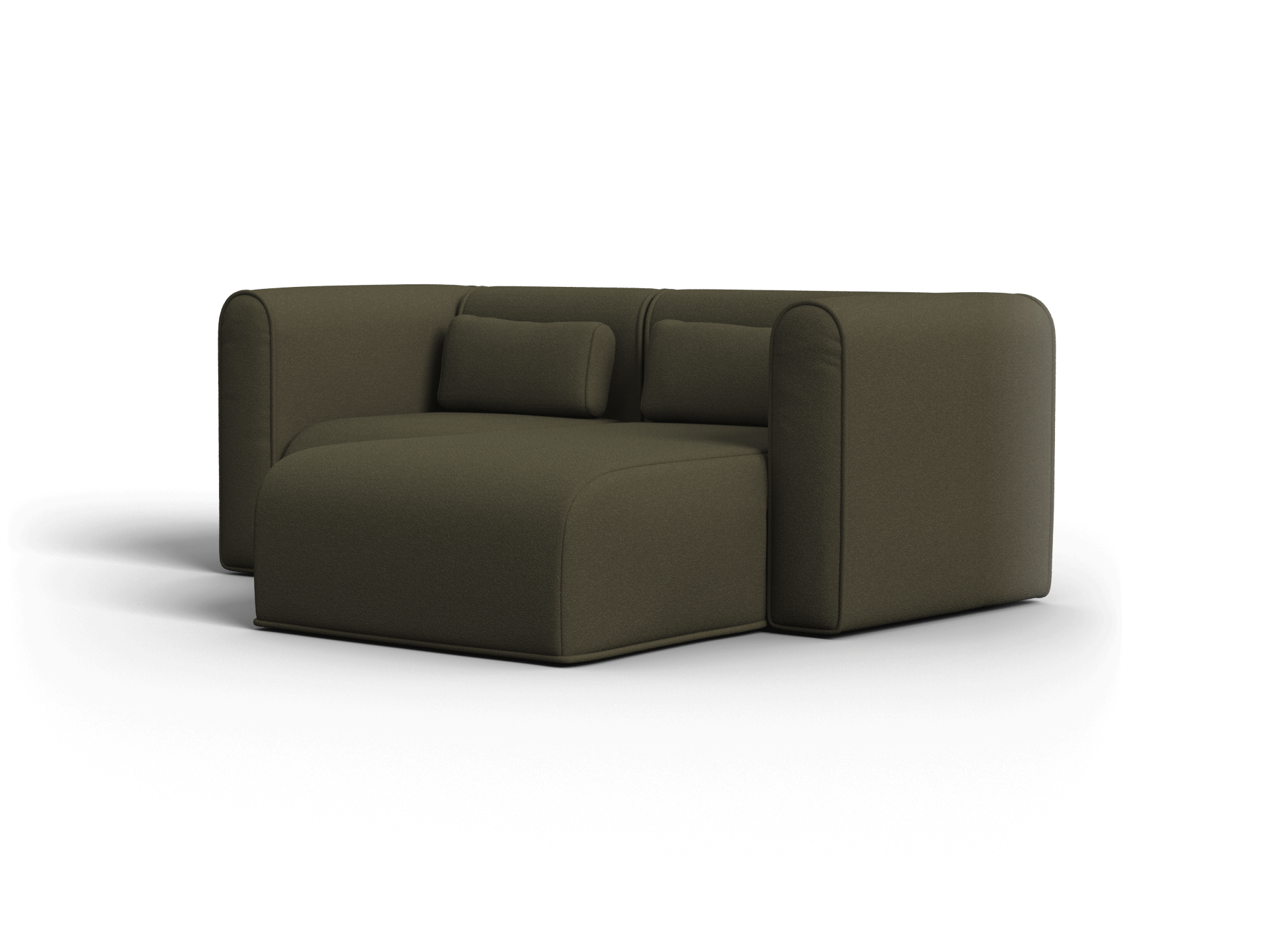 Bangalow Modular Sofa - Chaise - 2 Sections / Green Wattle / Regular