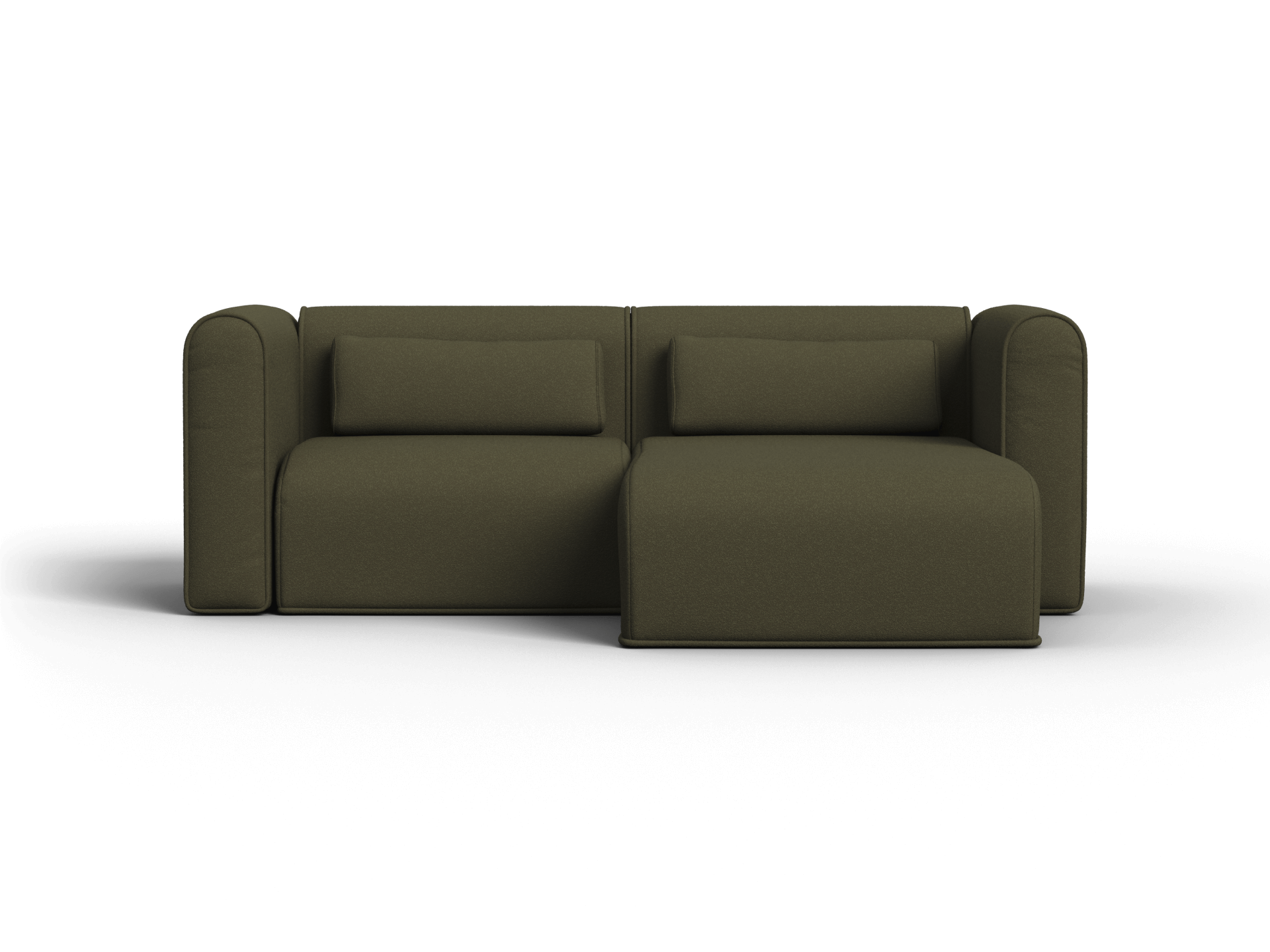 Bangalow Modular Sofa - Chaise - 2 Sections / Green Wattle / Extra Wide