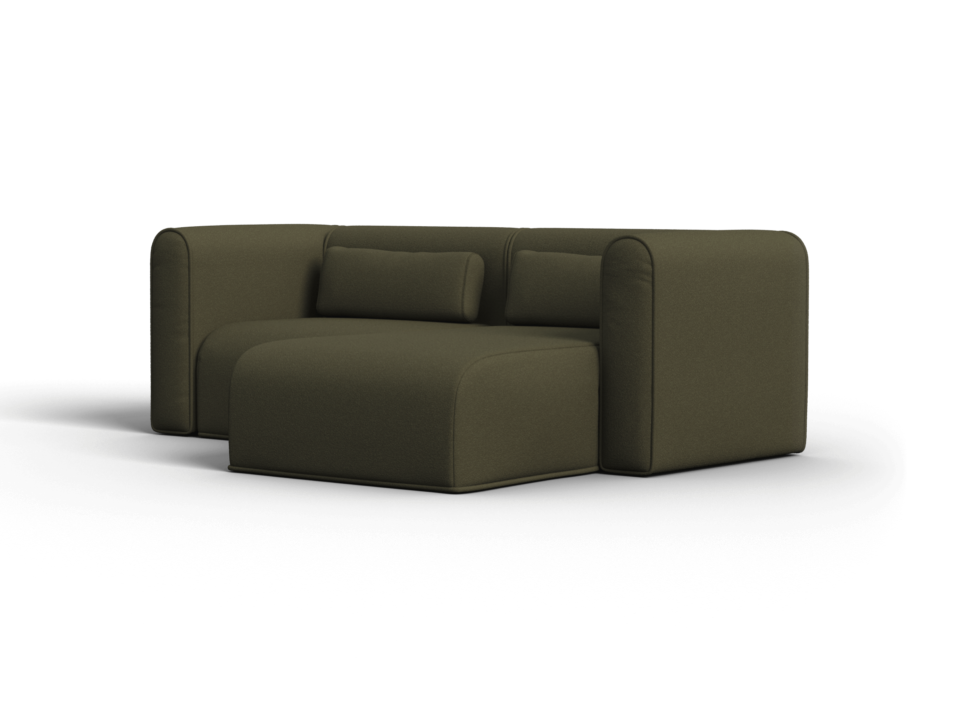 Bangalow Modular Sofa - Chaise - 2 Sections / Green Wattle / Extra Wide