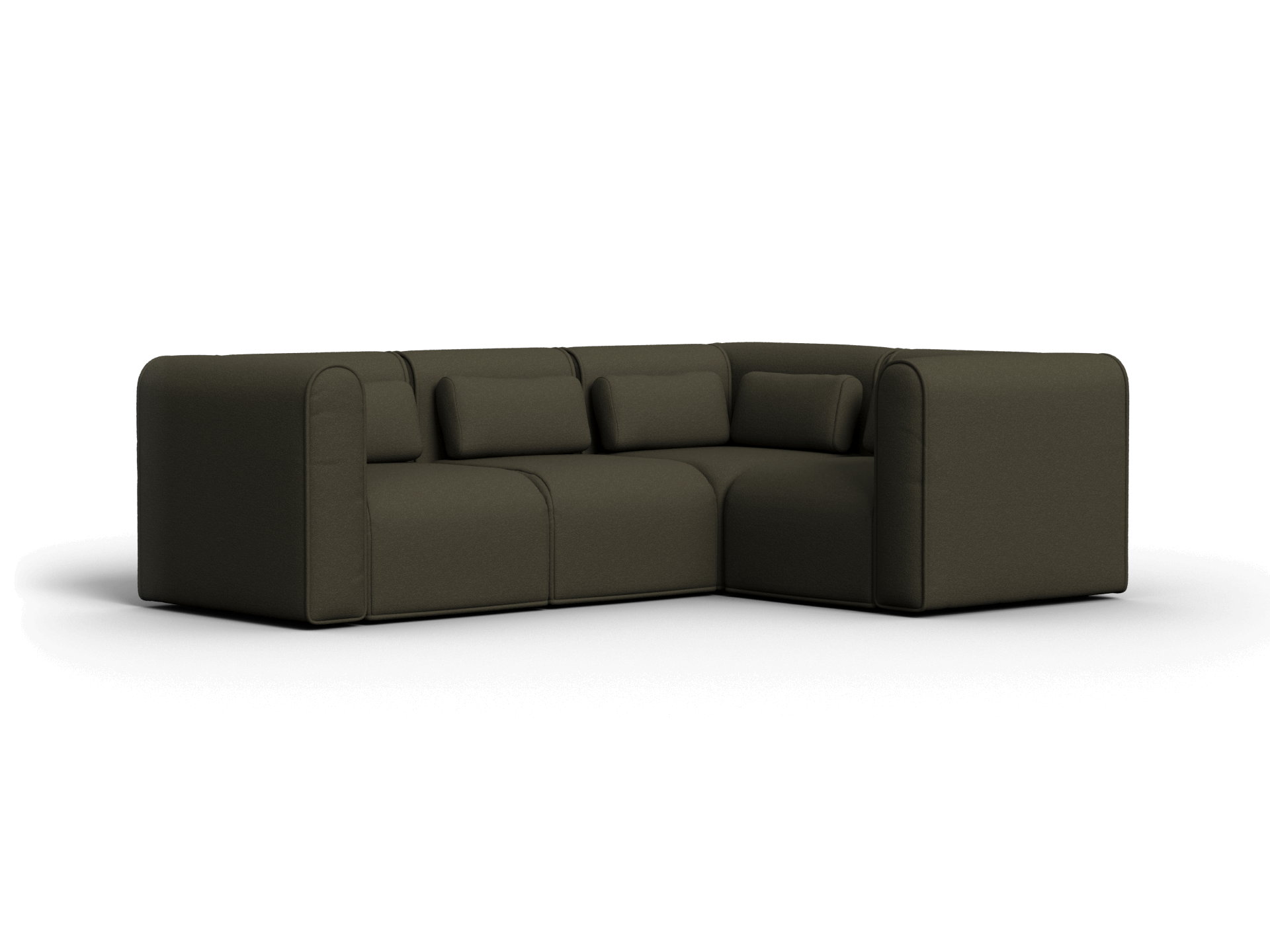 Bangalow Modular Sofa - Corner - 4 Sections / Green Wattle / Regular