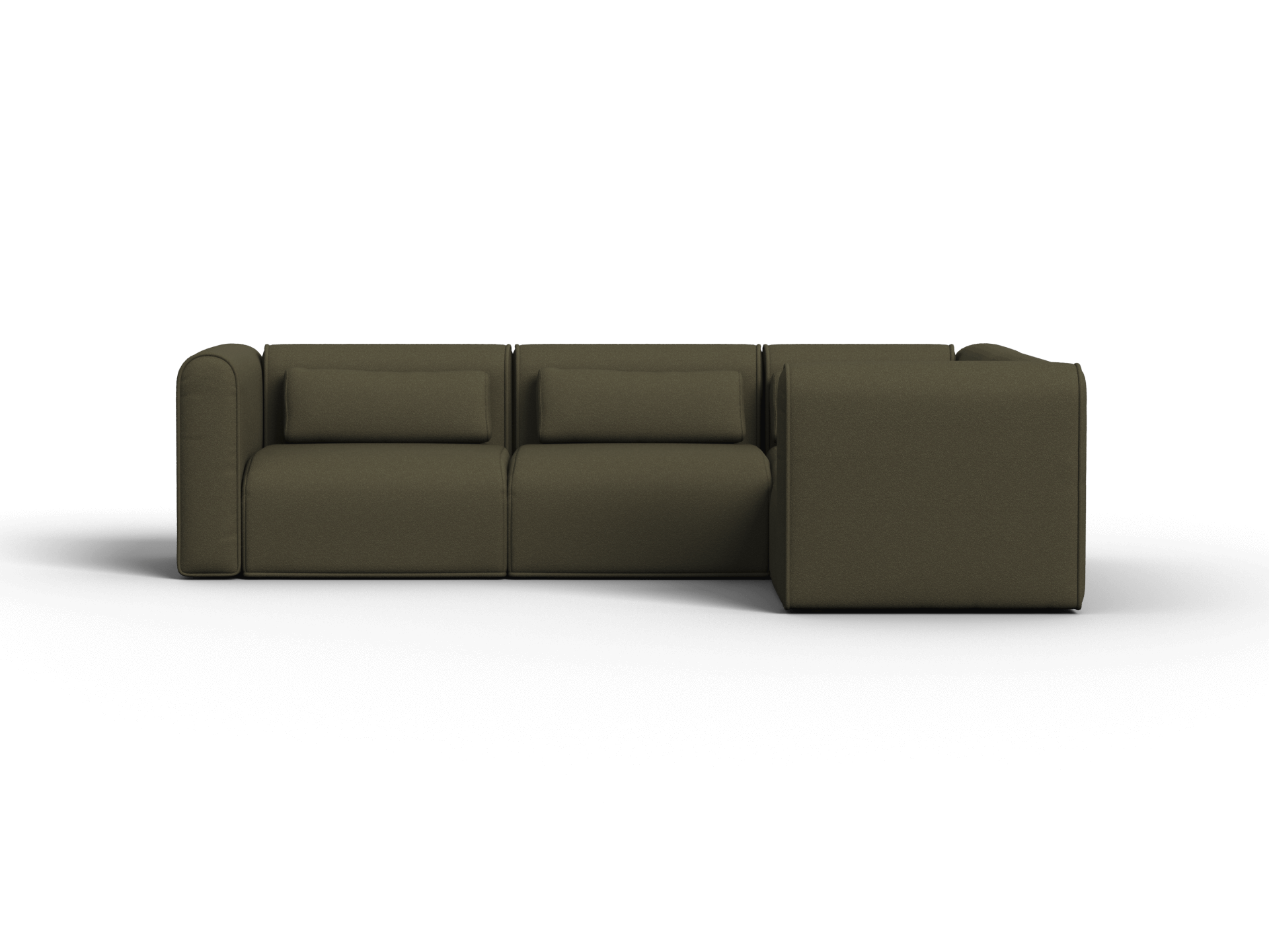 Bangalow Modular Sofa - Corner - 4 Sections / Green Wattle / Extra Wide