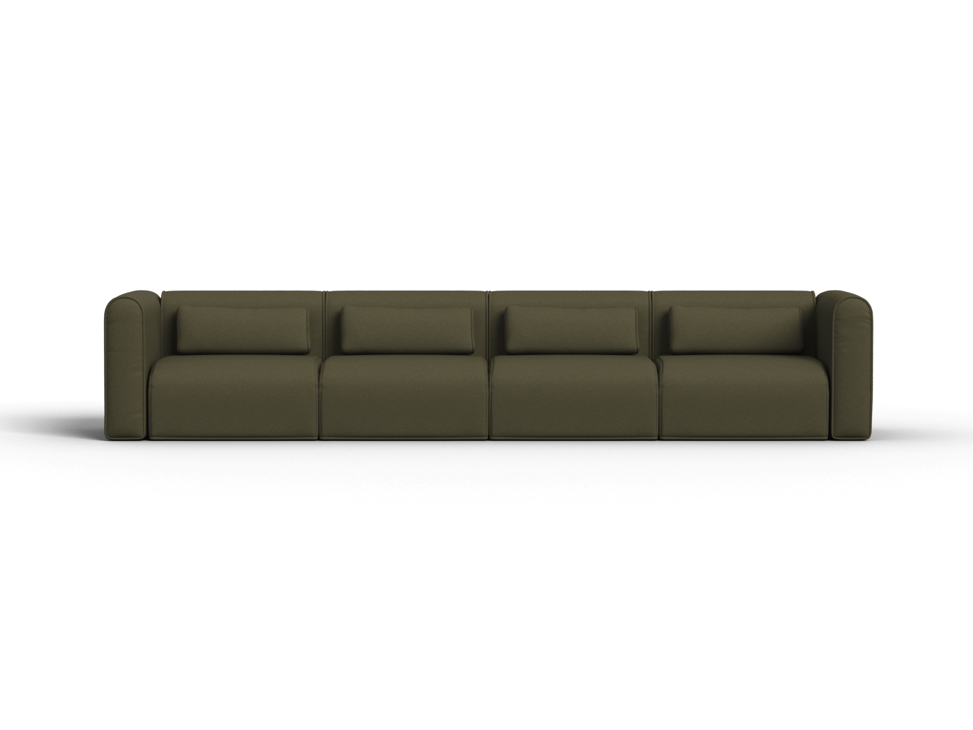 Bangalow Modular Sofa - 4 Sections / Green Wattle / Extra Wide