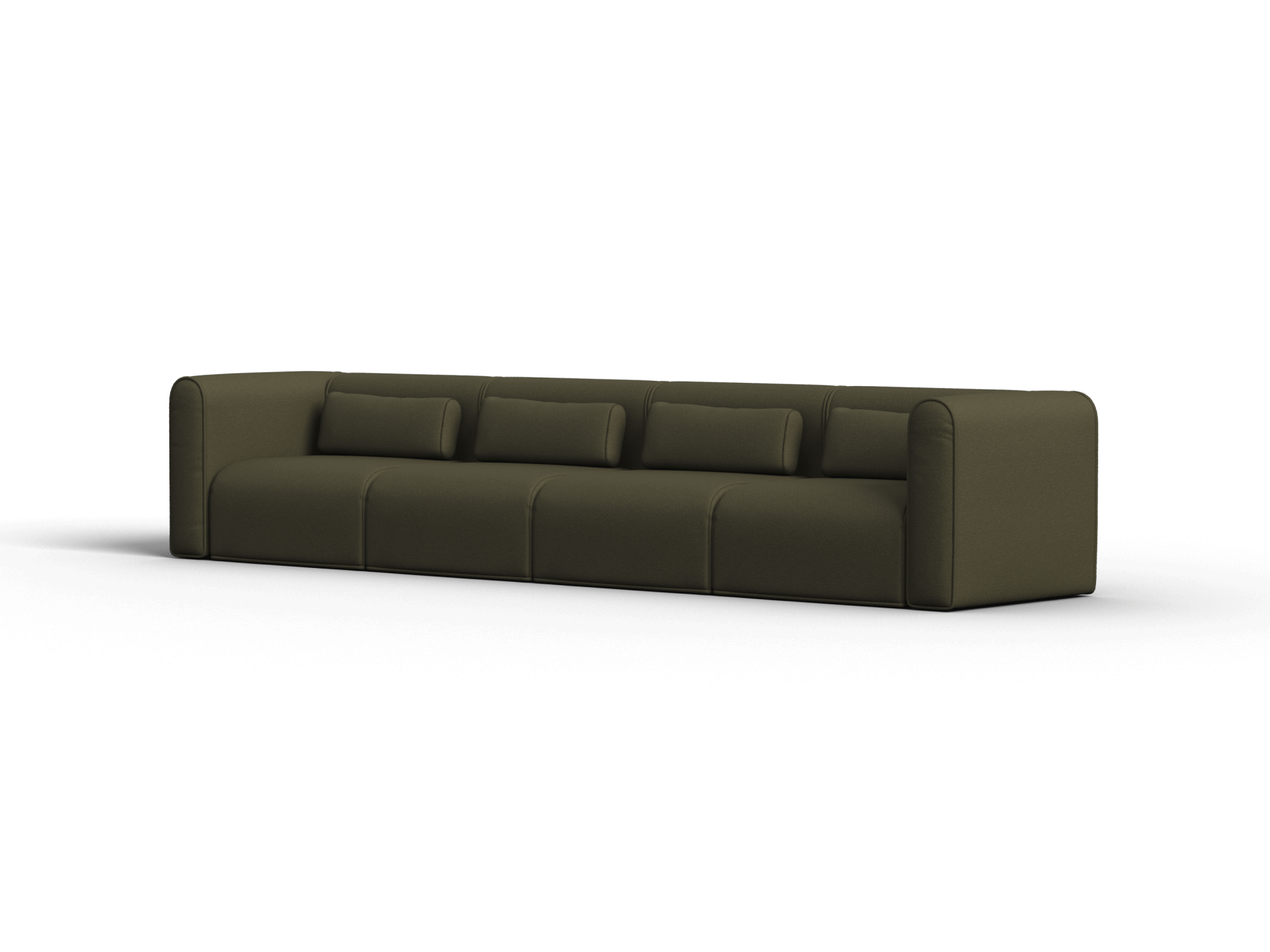 Bangalow Modular Sofa - 4 Sections / Green Wattle / Extra Wide