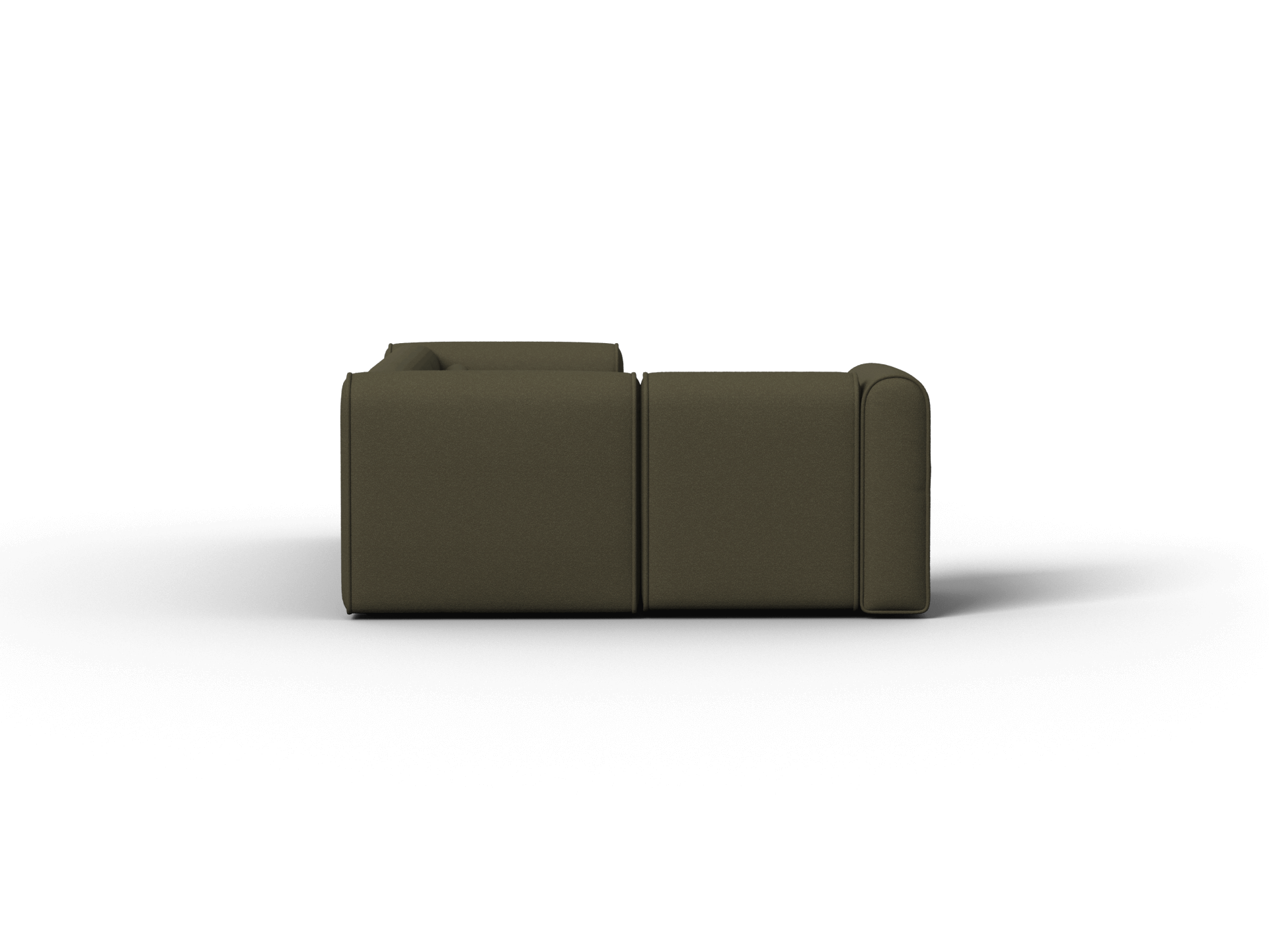 Bangalow Modular Sofa - Corner - 5 Sections with Chaise / Green Wattle / Regular
