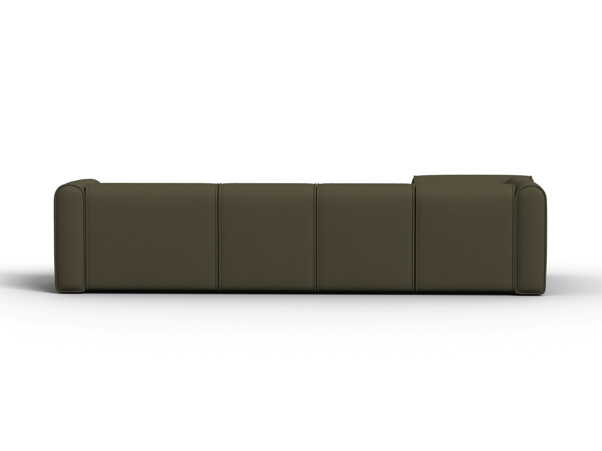 Bangalow Modular Sofa - Corner - 5 Sections with Chaise / Green Wattle / Regular