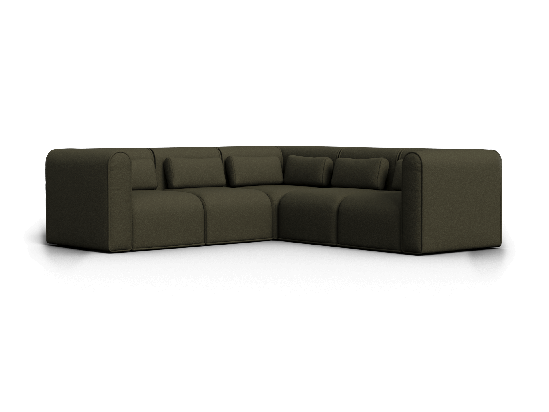 Bangalow Modular Sofa - Corner - 5 Sections / Green Wattle / Regular