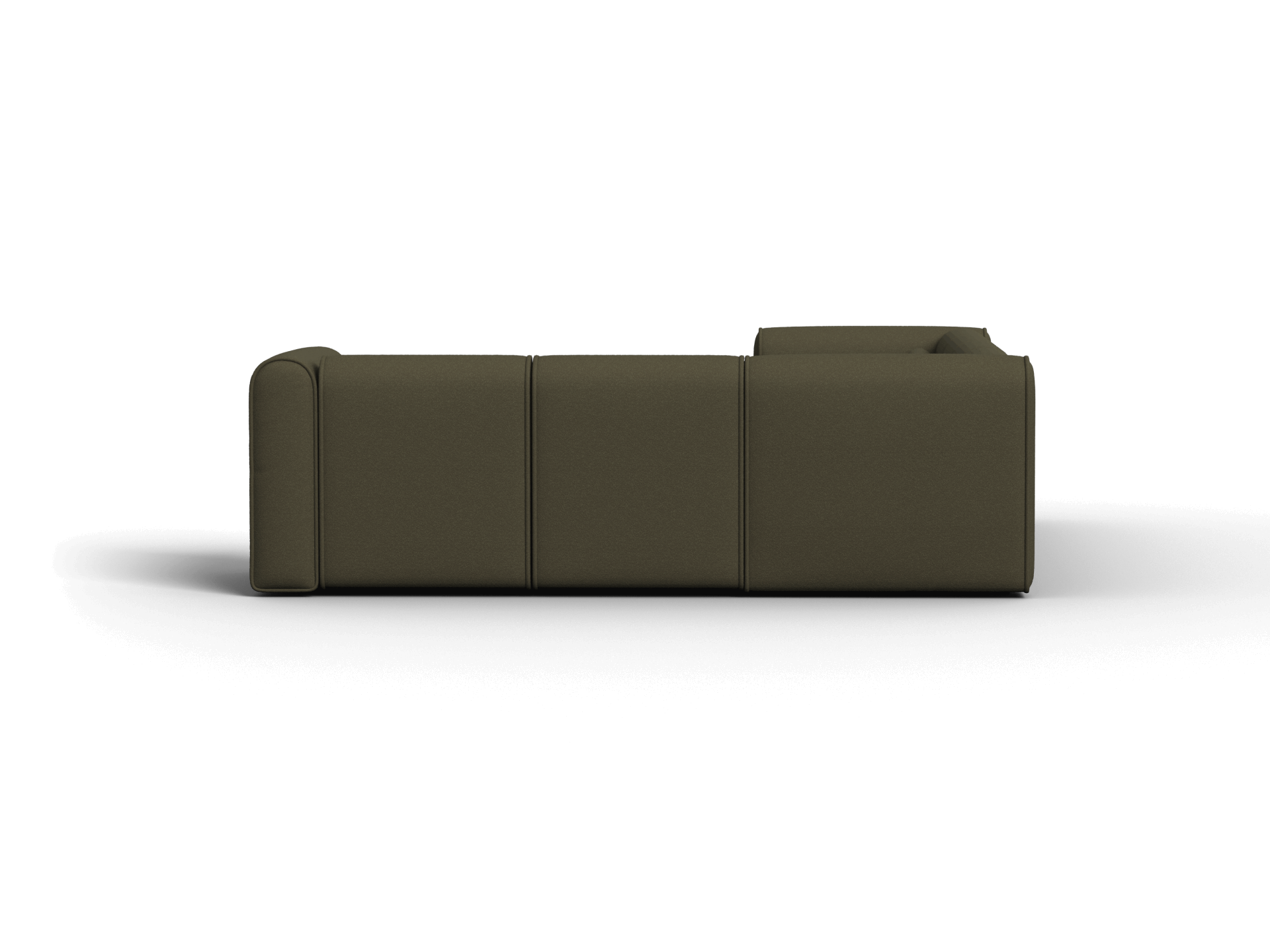 Bangalow Modular Sofa - Corner - 6 Sections with Chaise / Green Wattle / Regular