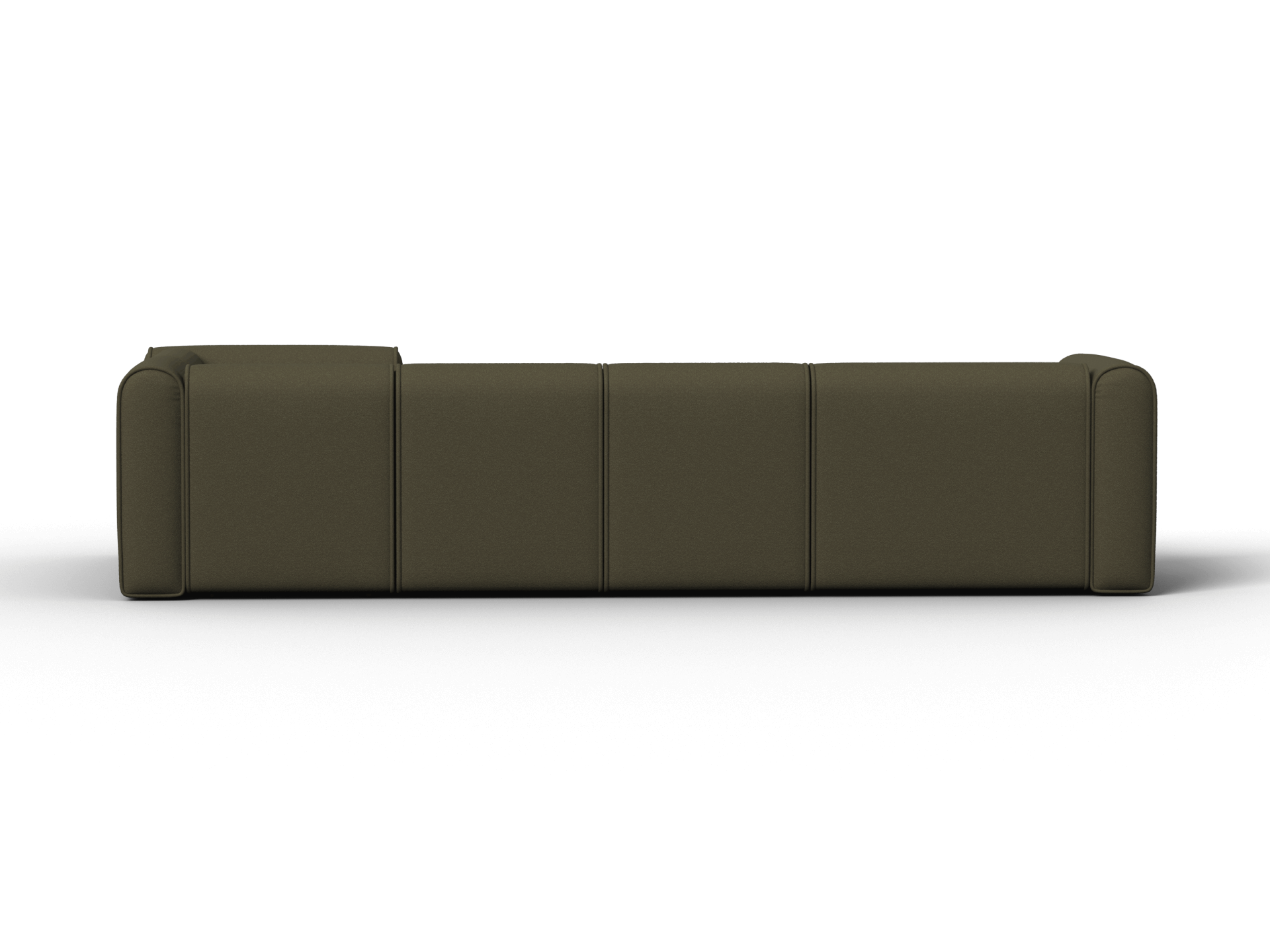 Bangalow Modular Sofa - Corner - 6 Sections with Chaise / Green Wattle / Regular
