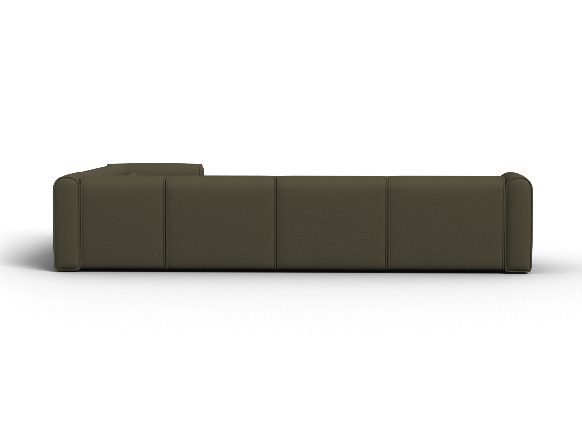 Bangalow Modular Sofa - Corner - 6 Sections with Chaise / Green Wattle / Extra Wide