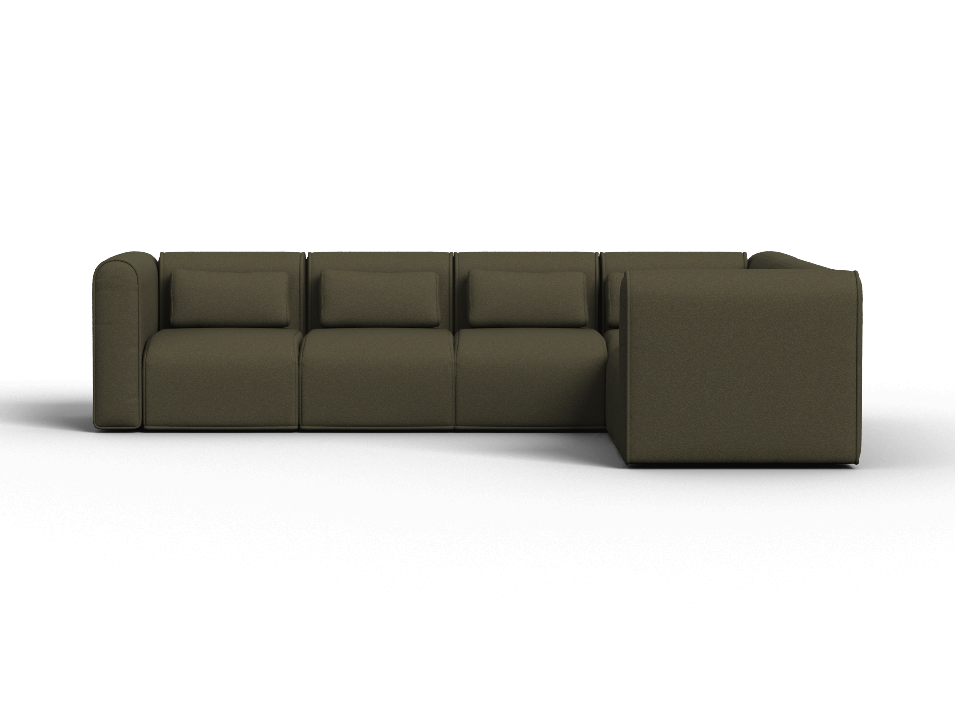 Bangalow Modular Sofa - Corner - 6 Sections / Green Wattle / Regular
