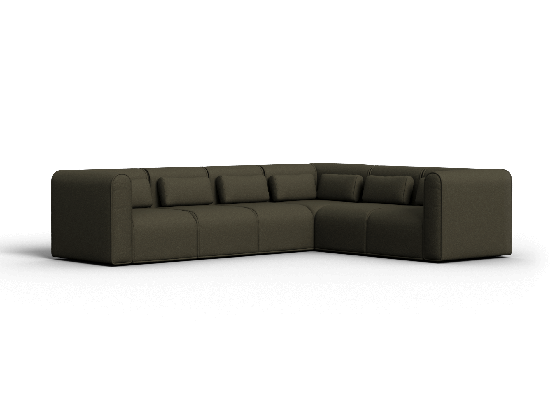 Bangalow Modular Sofa - Corner - 6 Sections / Green Wattle / Regular