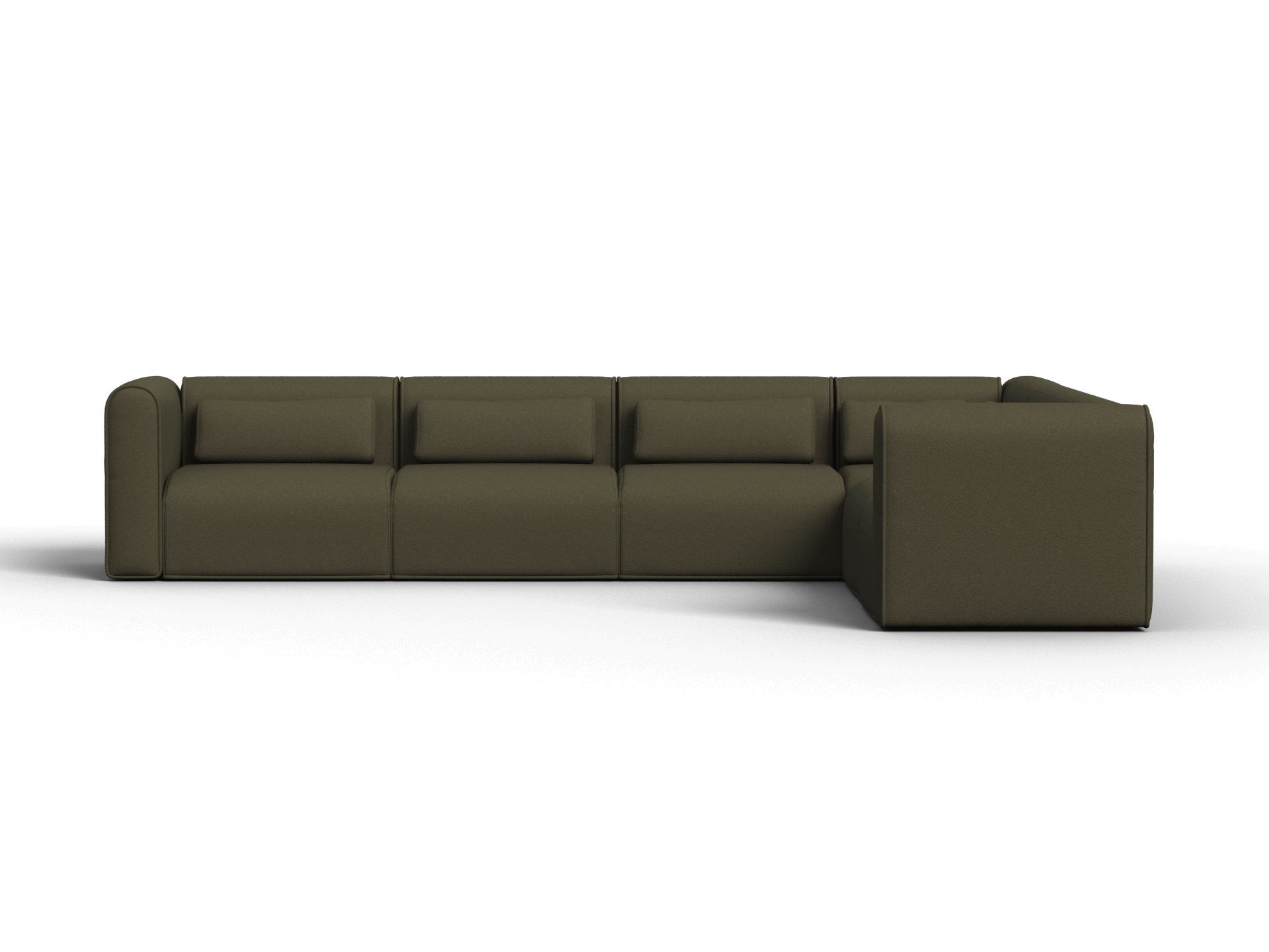 Bangalow Modular Sofa - Corner - 6 Sections / Green Wattle / Extra Wide
