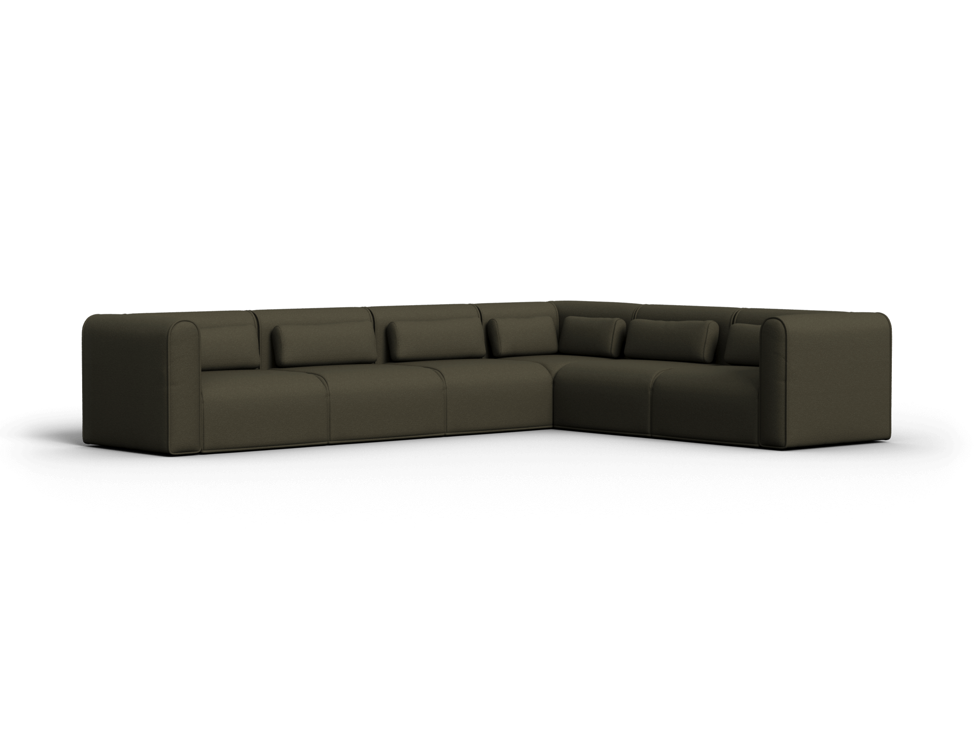 Bangalow Modular Sofa - Corner - 6 Sections / Green Wattle / Extra Wide
