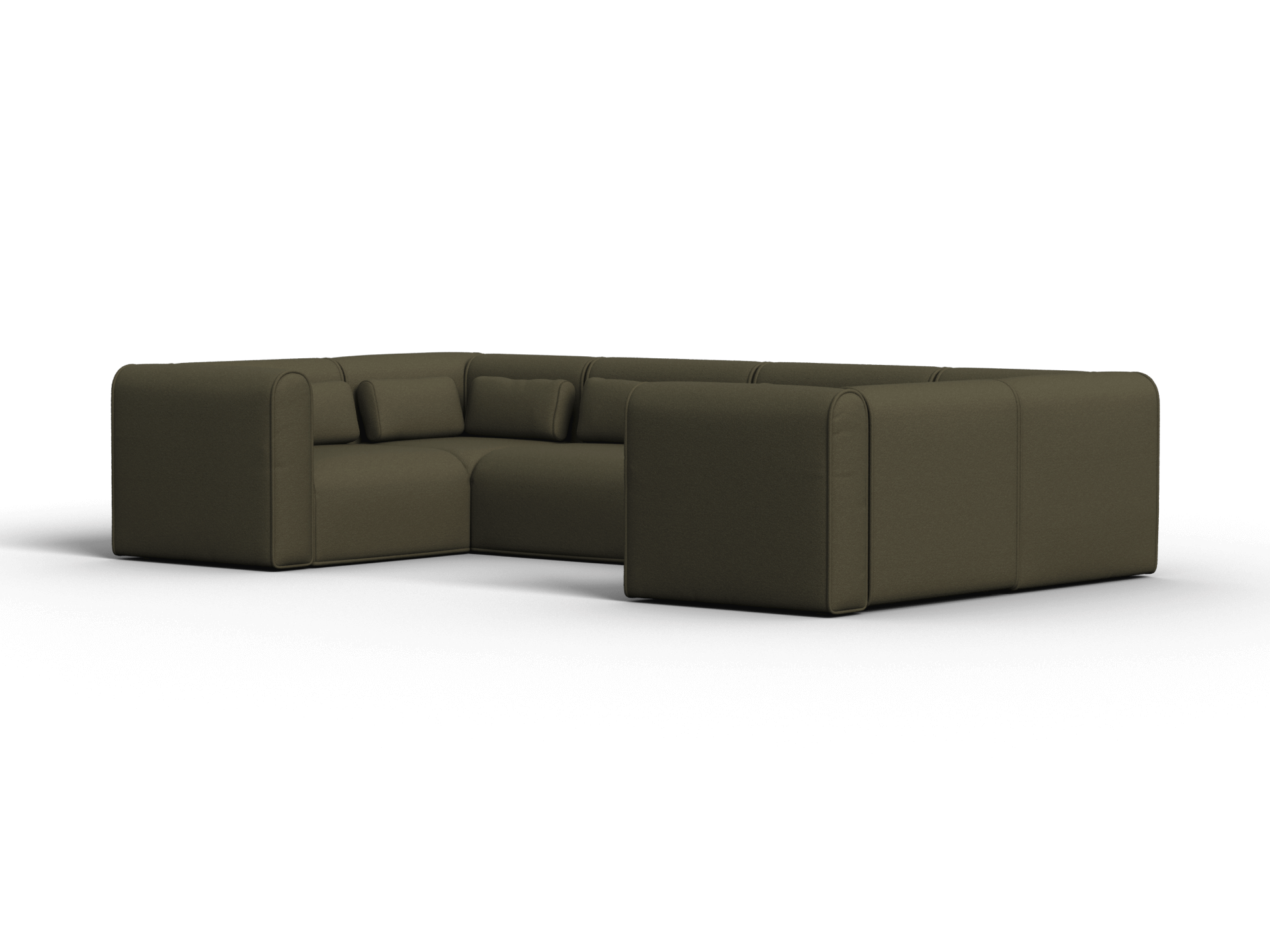 Bangalow Modular Sofa - U Shape - 6 Sections / Green Wattle / Regular