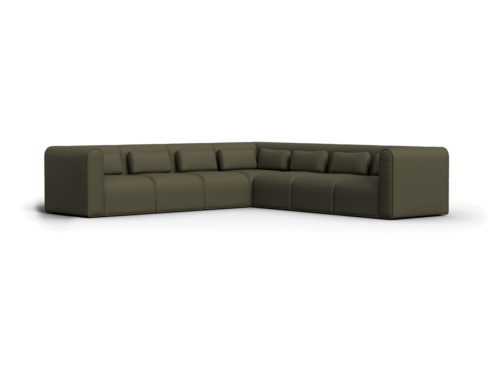 Bangalow Modular Sofa - Corner - 7 Sections / Green Wattle / Regular