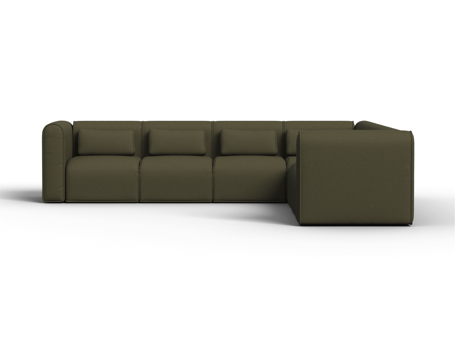 Bangalow Modular Sofa - Corner - 7 Sections / Green Wattle / Regular