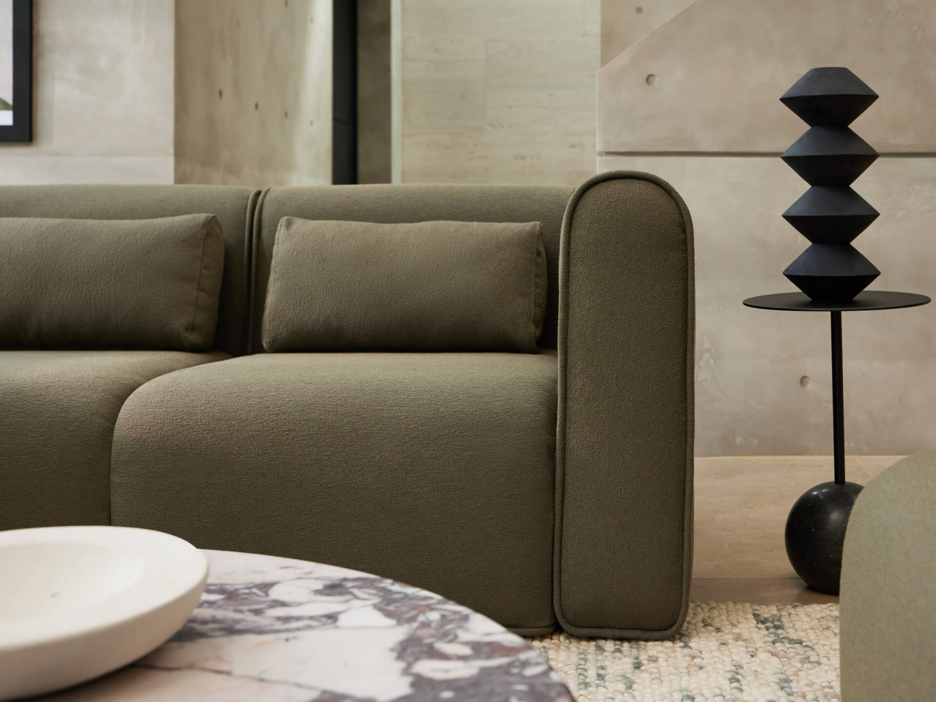 Bangalow Modular Sofa - Corner - 7 Sections / Green Wattle / Regular