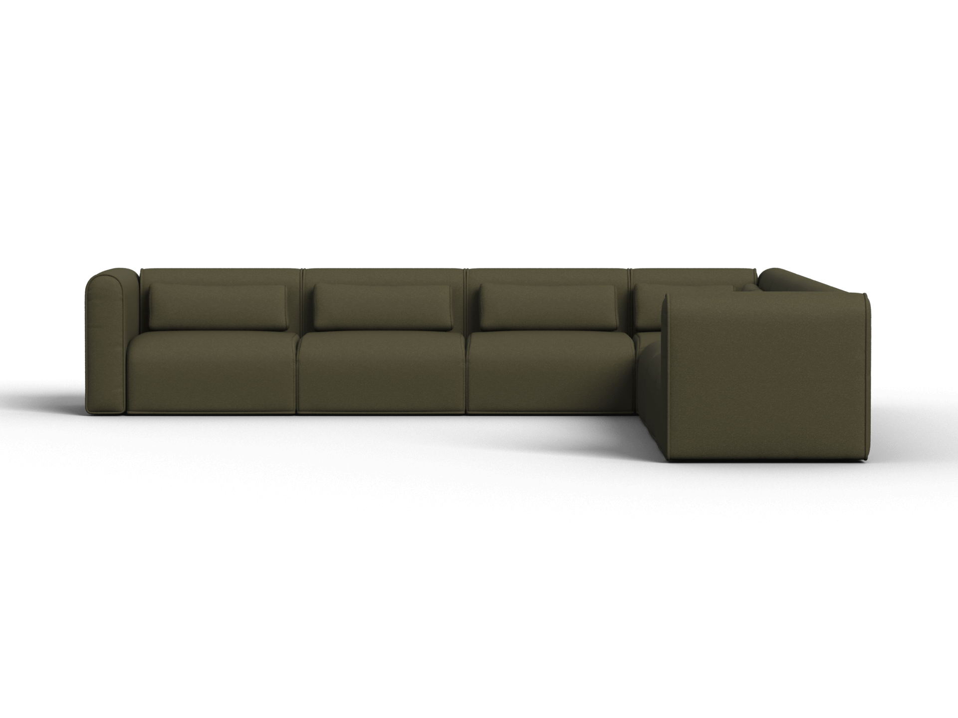 Bangalow Modular Sofa - Corner - 7 Sections / Green Wattle / Extra Wide
