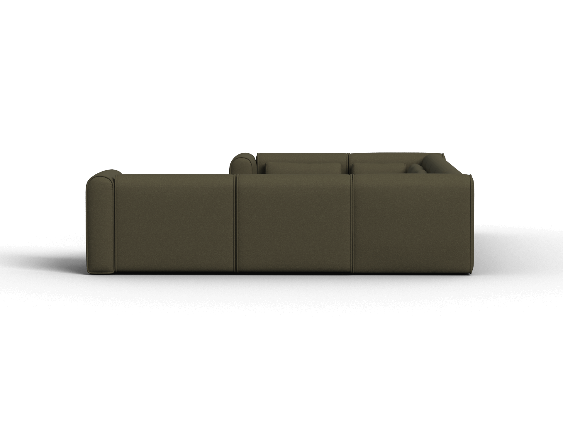 Bangalow Modular Sofa - U Shape - 8 Sections with Chaise / Green Wattle / Extra Wide
