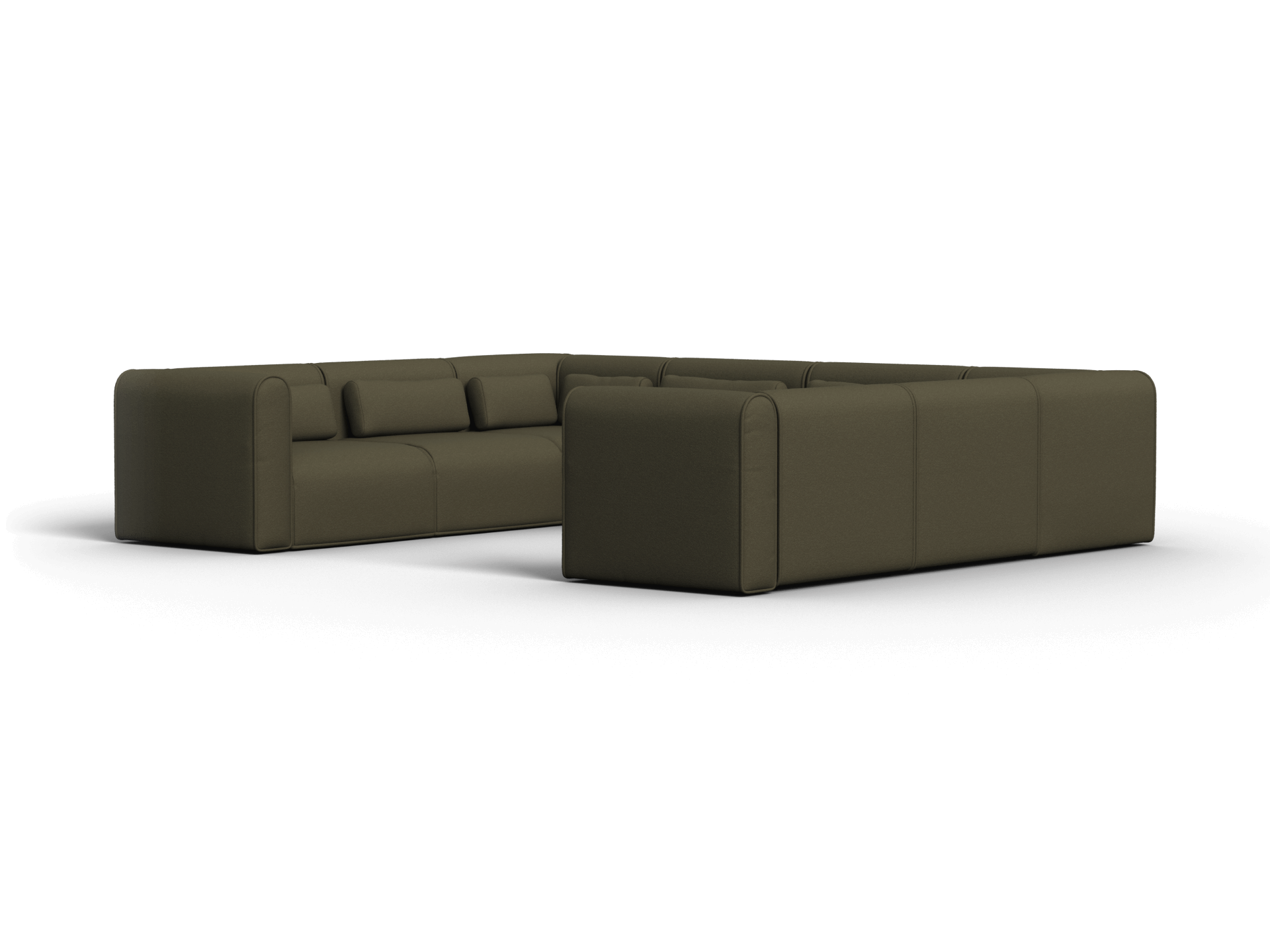 Bangalow Modular Sofa - U Shape - 8 Sections / Green Wattle / Extra Wide