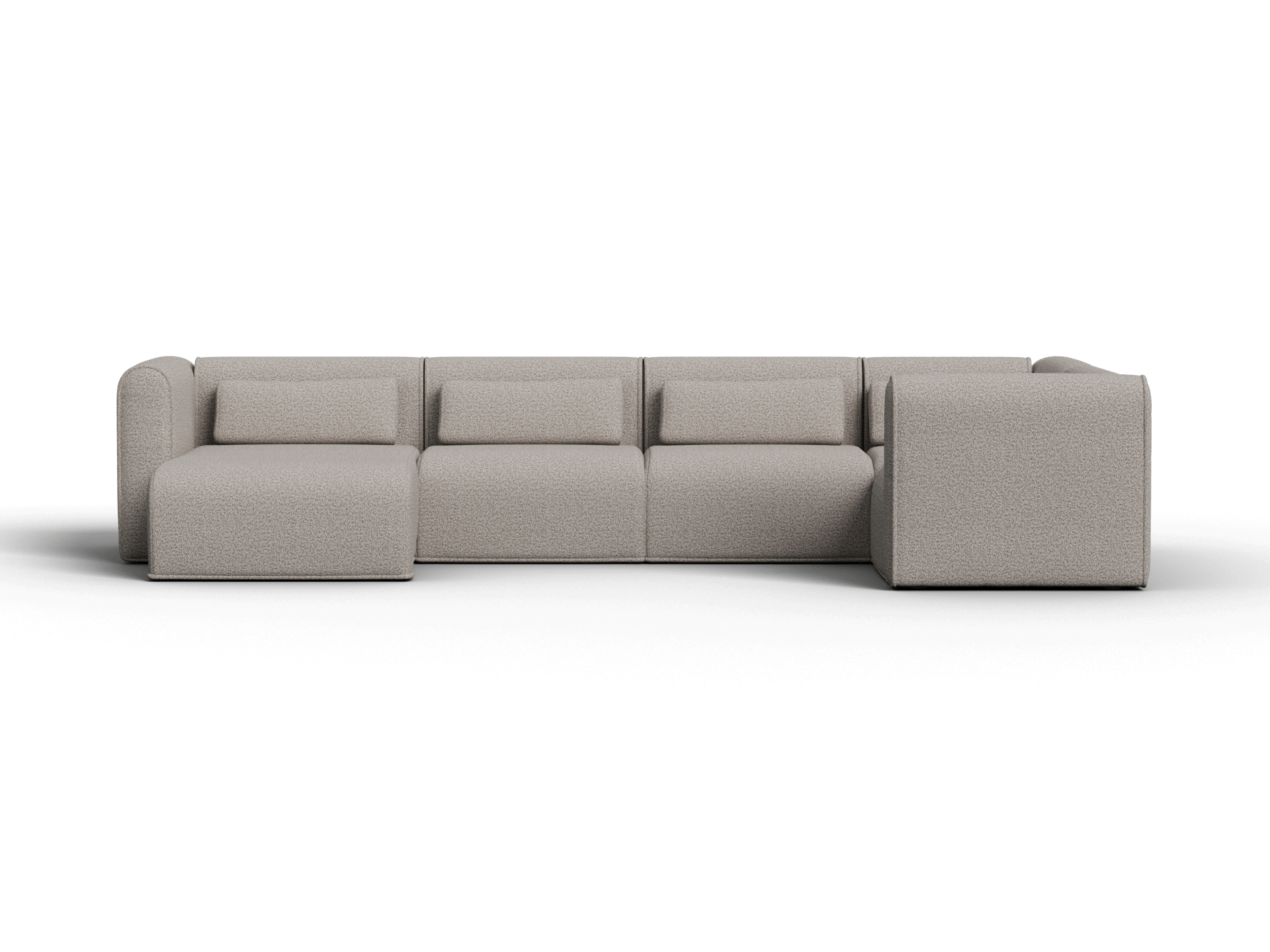 Bangalow Modular Sofa - Corner - 5 Sections with Chaise / Limestone (Luxe) / Extra Wide