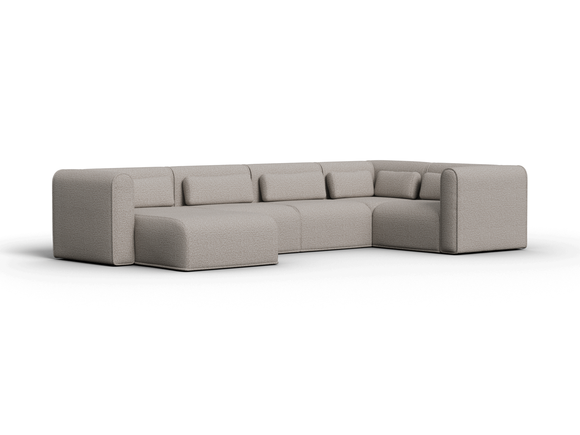 Bangalow Modular Sofa - Corner - 5 Sections with Chaise / Limestone (Luxe) / Extra Wide