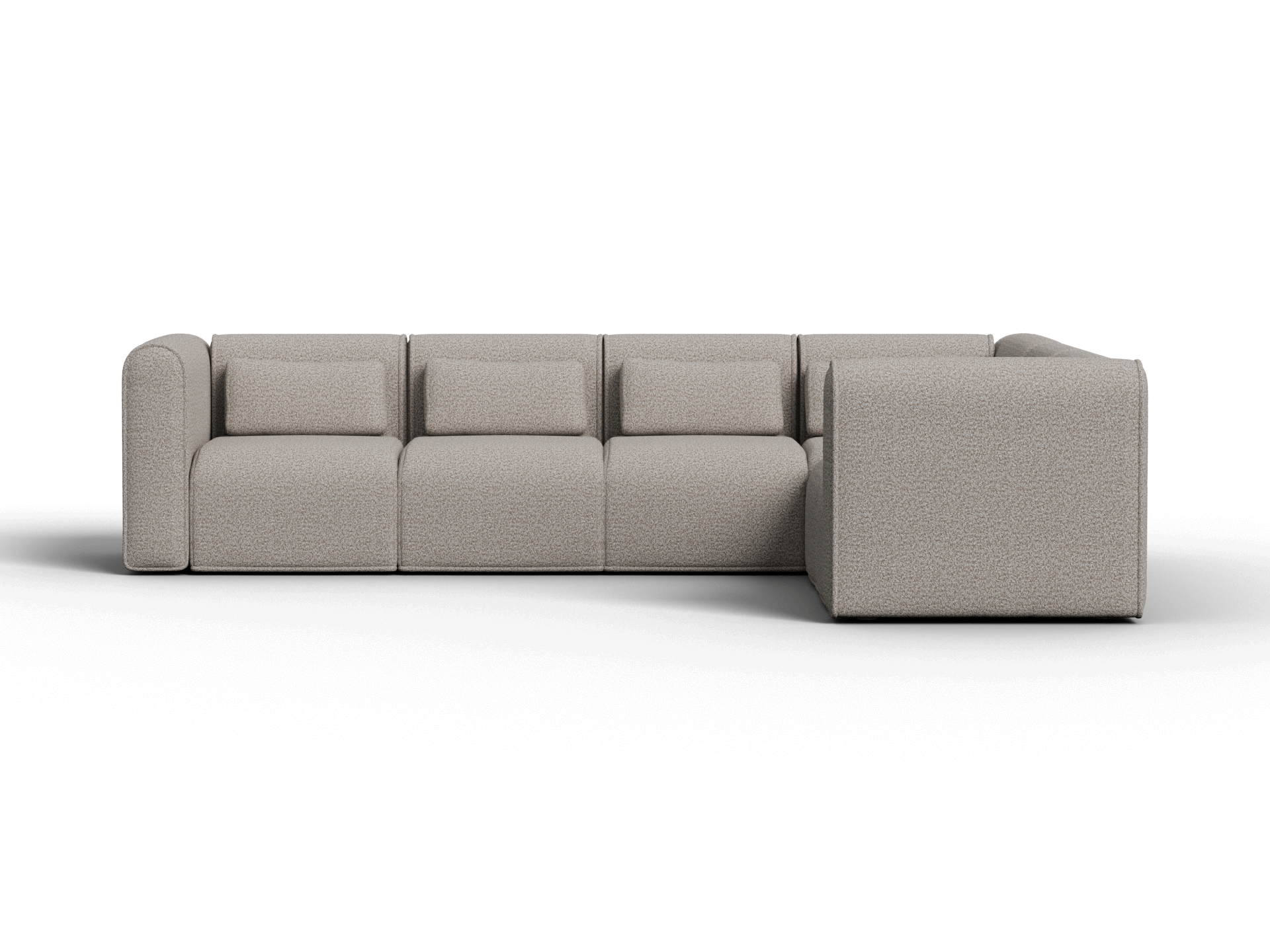 Bangalow Modular Sofa - Corner - 6 Sections / Limestone (Luxe) / Regular