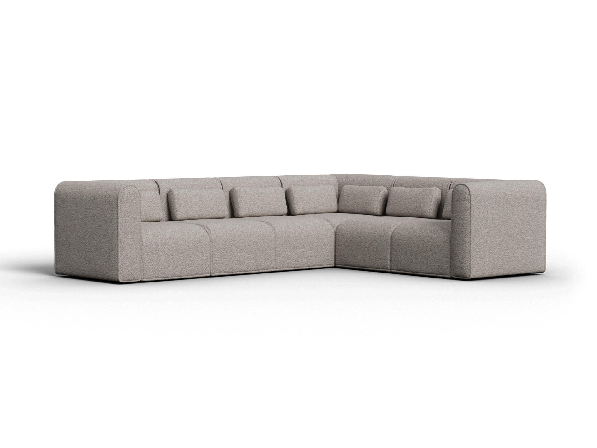 Bangalow Modular Sofa - Corner - 6 Sections / Limestone (Luxe) / Regular