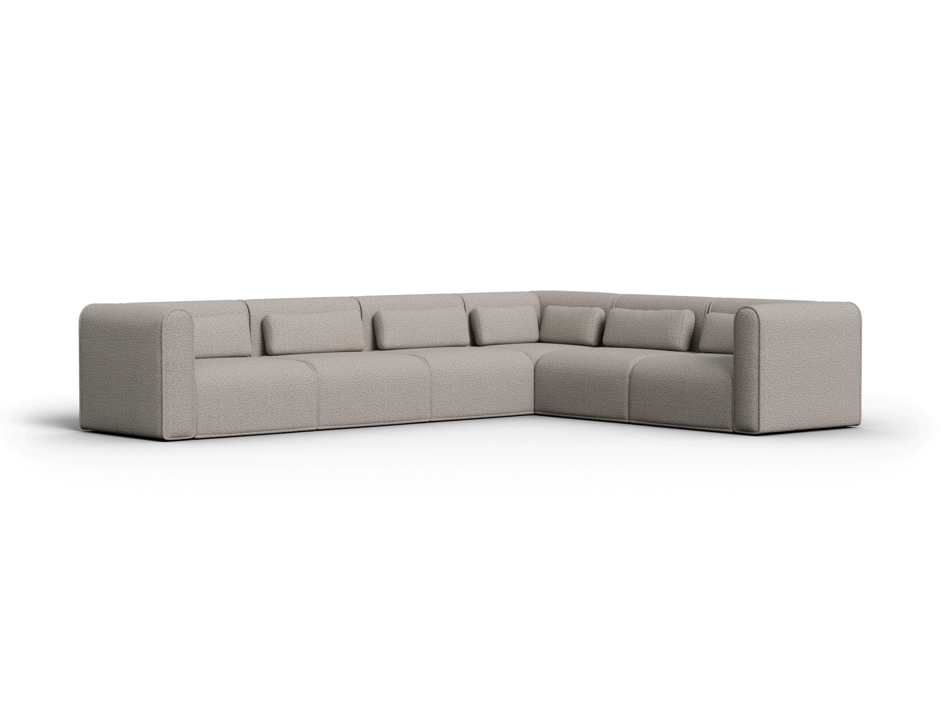 Bangalow Modular Sofa - Corner - 6 Sections / Limestone (Luxe) / Extra Wide