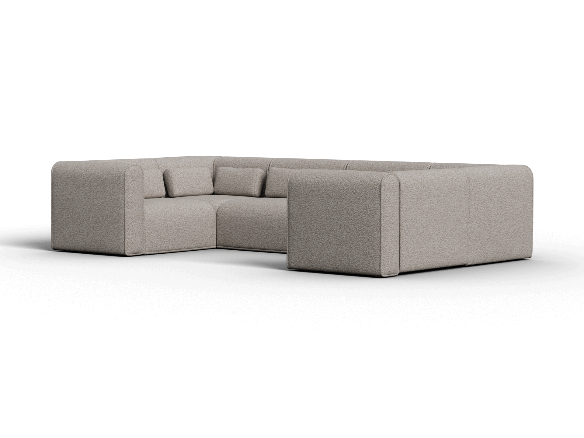 Bangalow Modular Sofa - U Shape - 6 Sections / Limestone (Luxe) / Extra Wide