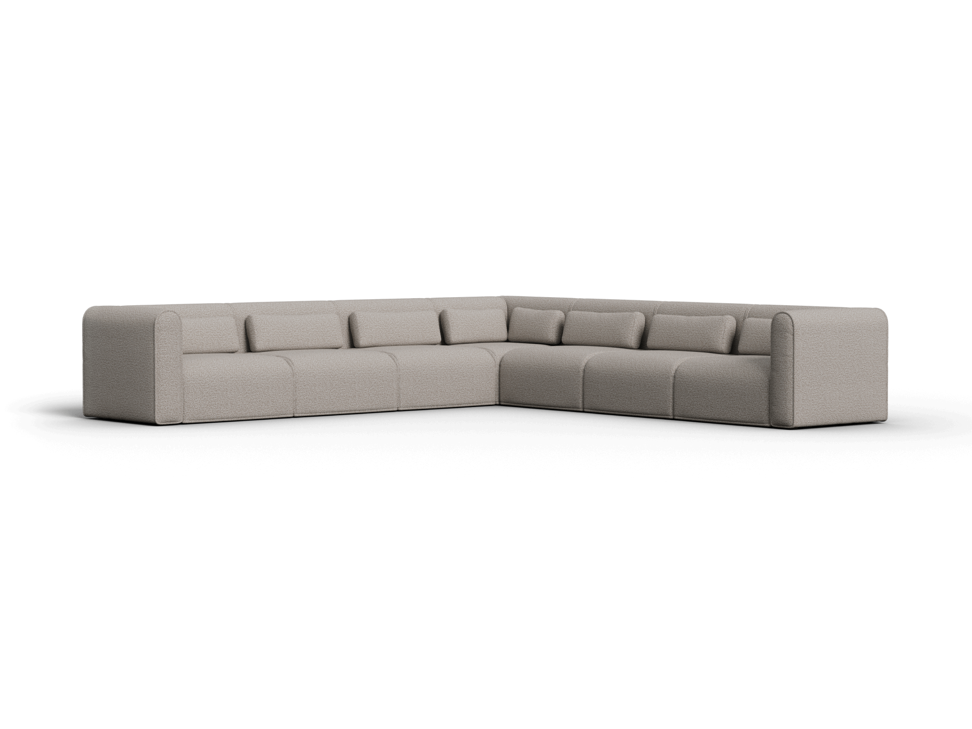 Bangalow Modular Sofa - Corner - 7 Sections / Limestone (Luxe) / Extra Wide