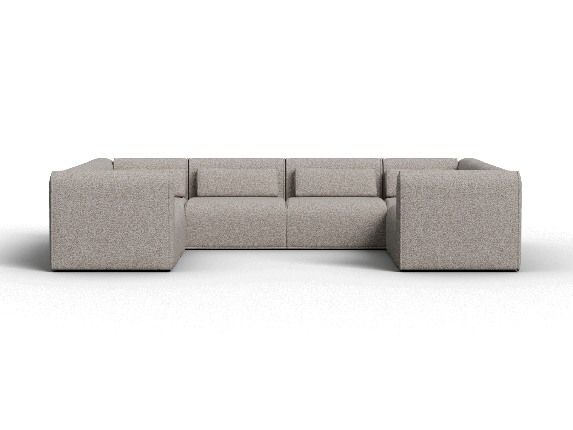 Bangalow Modular Sofa - U Shape - 8 Sections / Limestone (Luxe) / Extra Wide