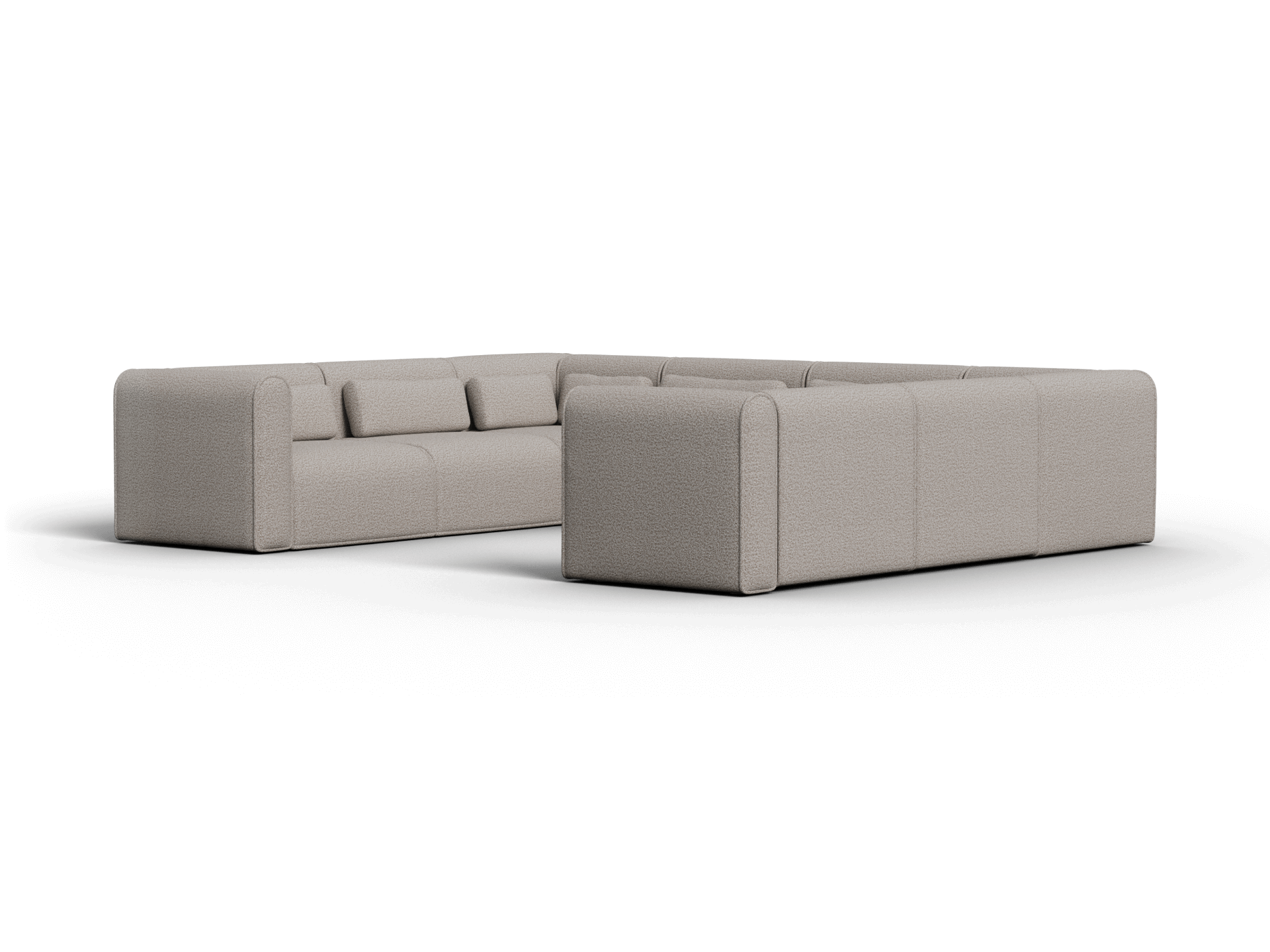 Bangalow Modular Sofa - U Shape - 8 Sections / Limestone (Luxe) / Extra Wide