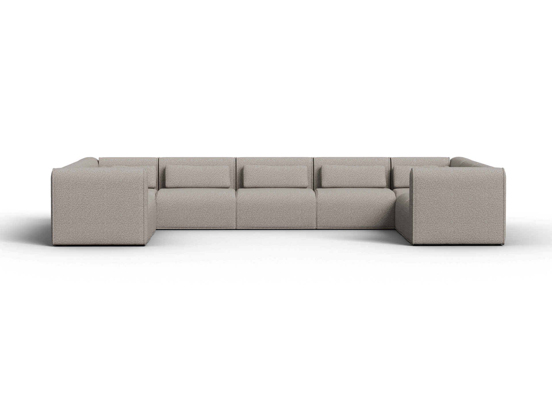 Bangalow Modular Sofa - U Shape - 9 Sections / Limestone (Luxe) / Extra Wide