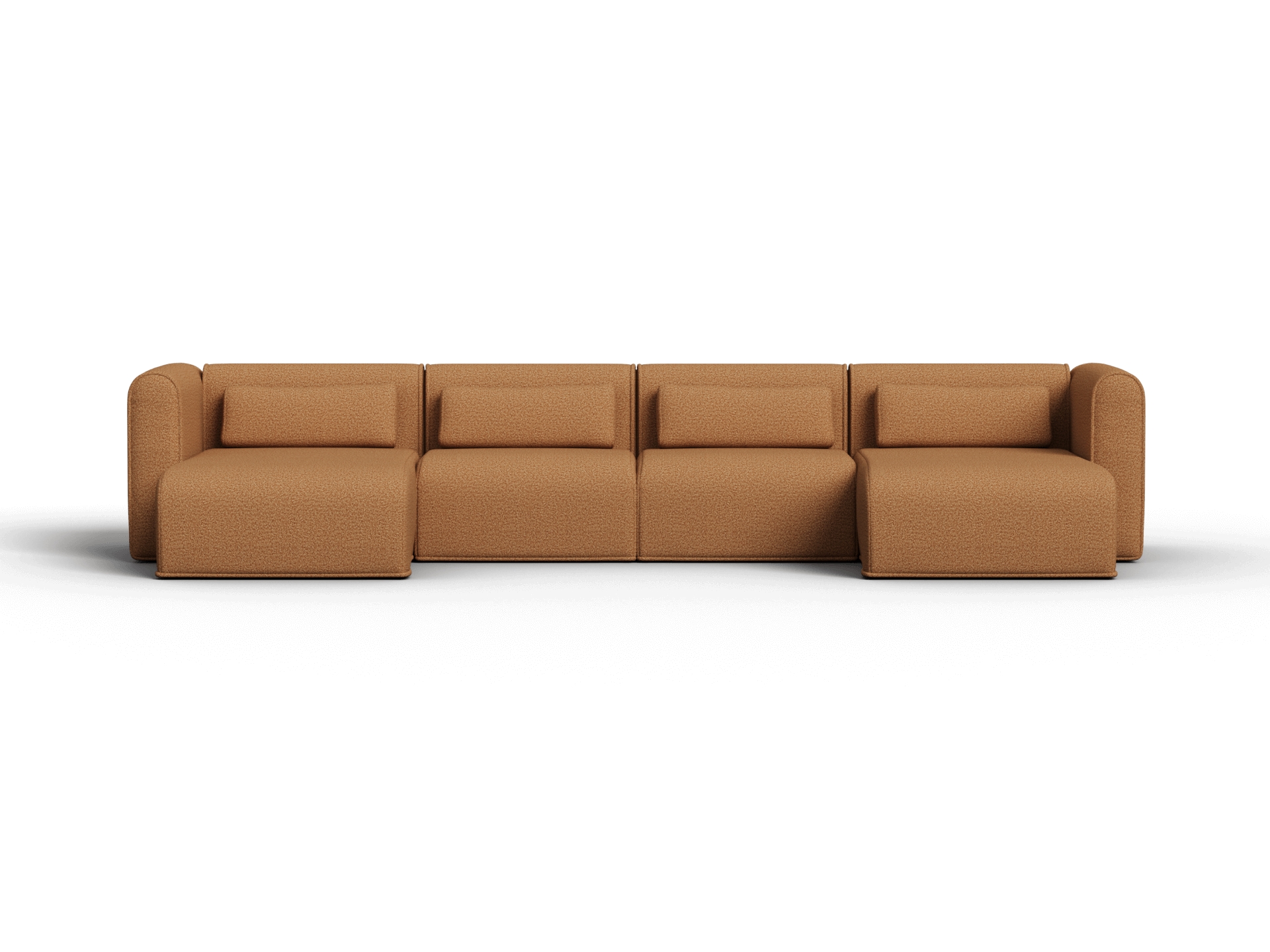 Bangalow Modular Sofa - Chaise - 4 Sections with 2 Chaises / Sand Dune (Luxe) / Extra Wide