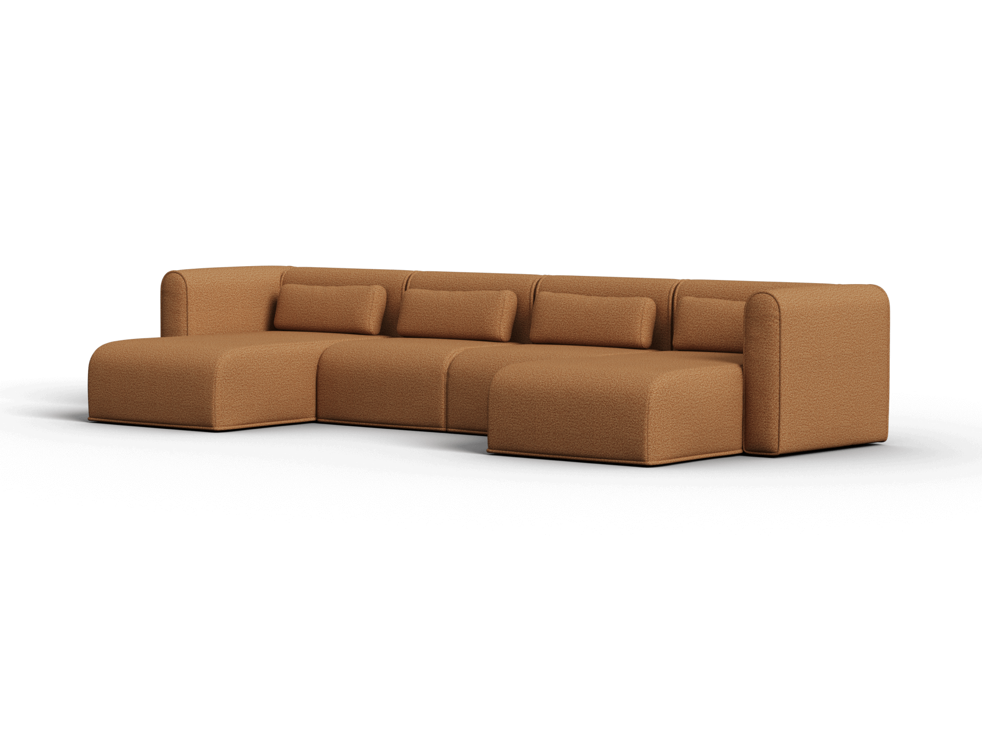 Bangalow Modular Sofa - Chaise - 4 Sections with 2 Chaises / Sand Dune (Luxe) / Extra Wide