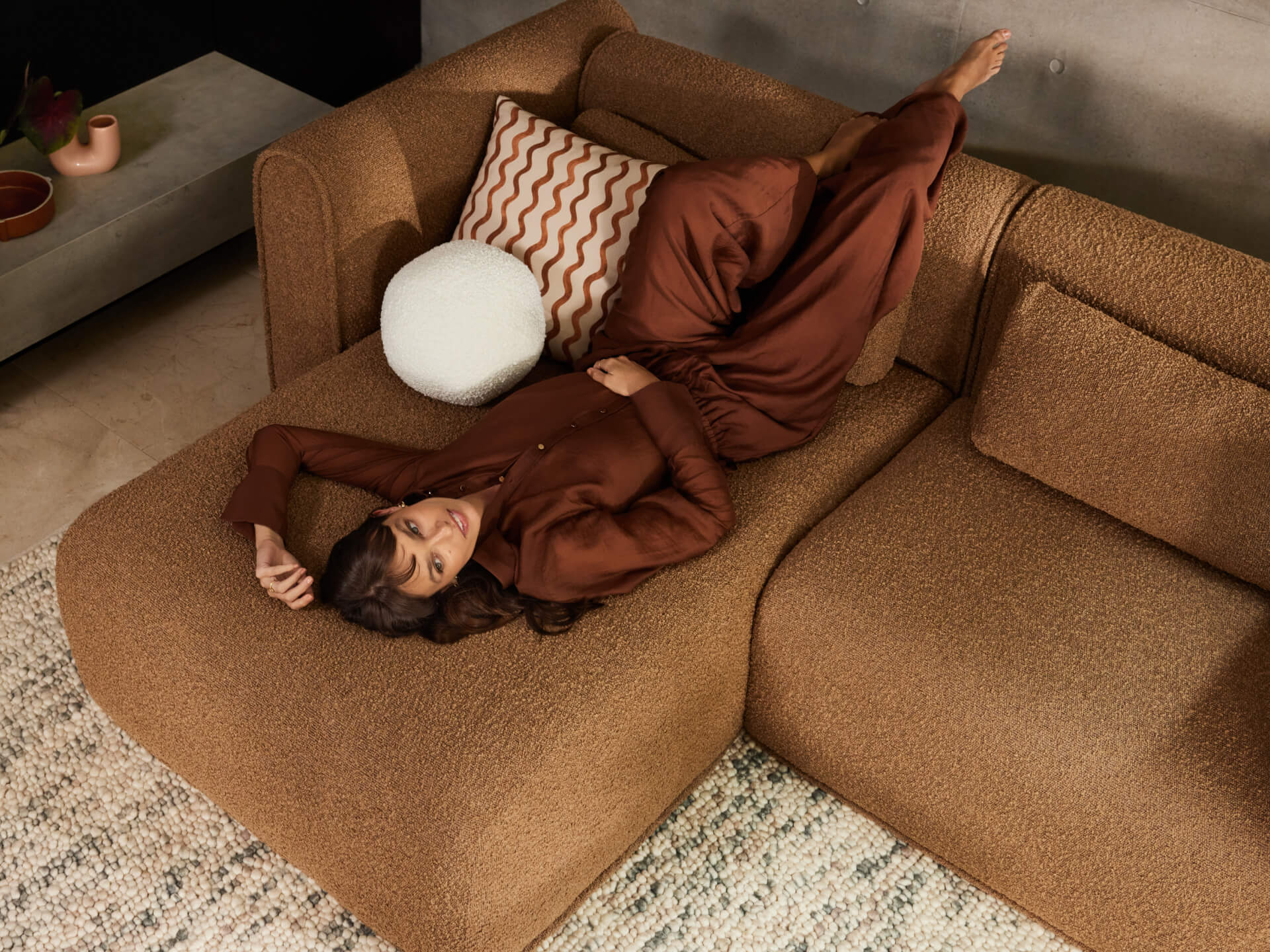 Bangalow Modular Sofa - Chaise - 4 Sections with 2 Chaises / Sand Dune (Luxe) / Extra Wide