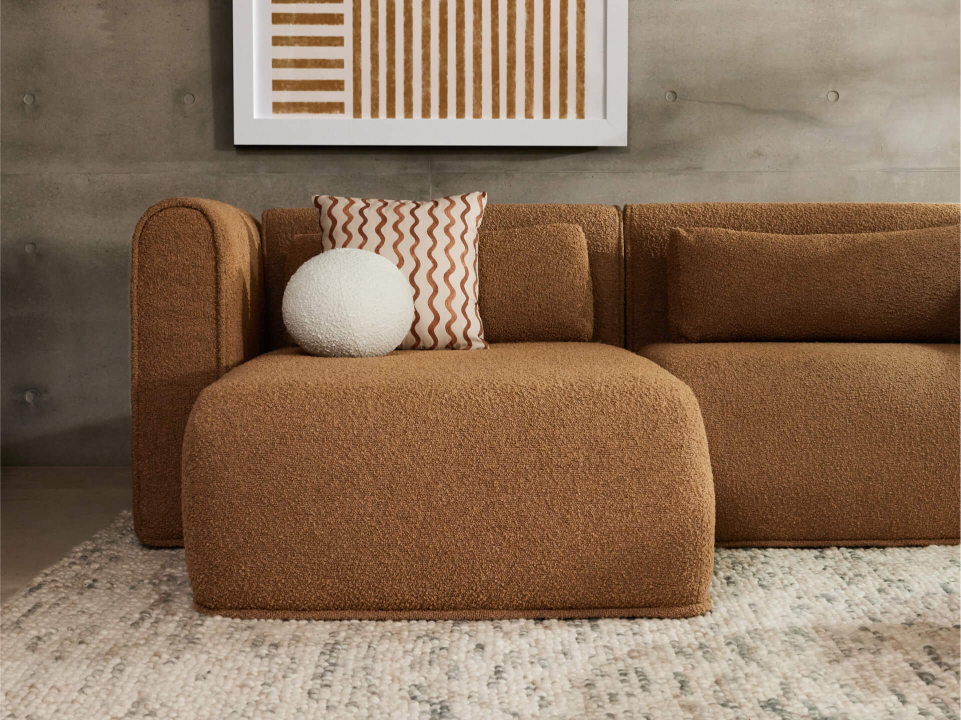 Bangalow Modular Sofa - Chaise - 4 Sections with 2 Chaises / Sand Dune (Luxe) / Extra Wide