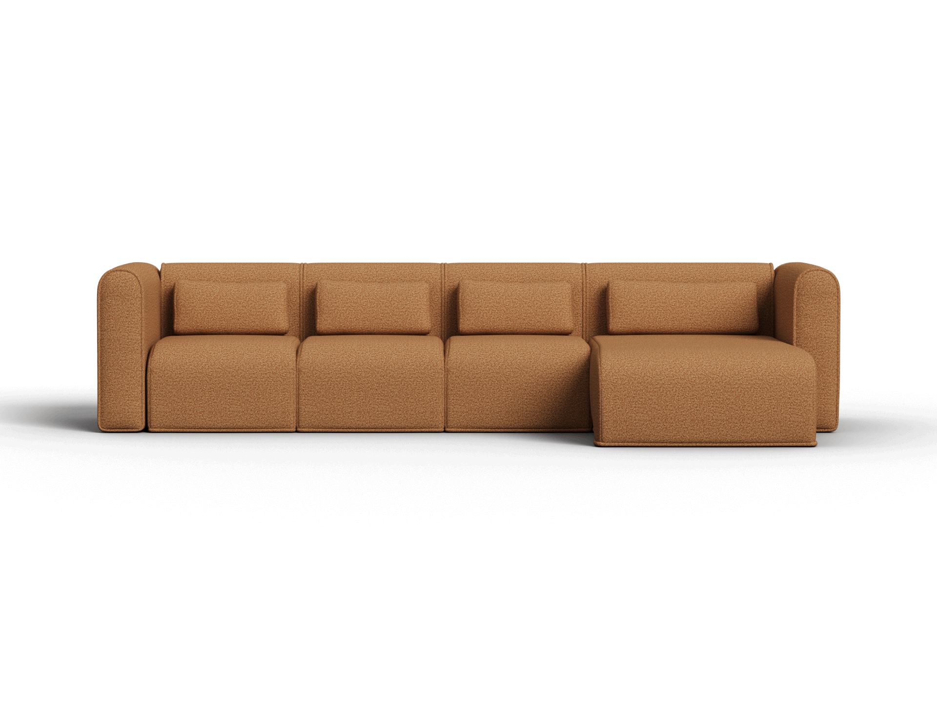 Bangalow Modular Sofa - Chaise - 4 Sections / Sand Dune (Luxe) / Regular