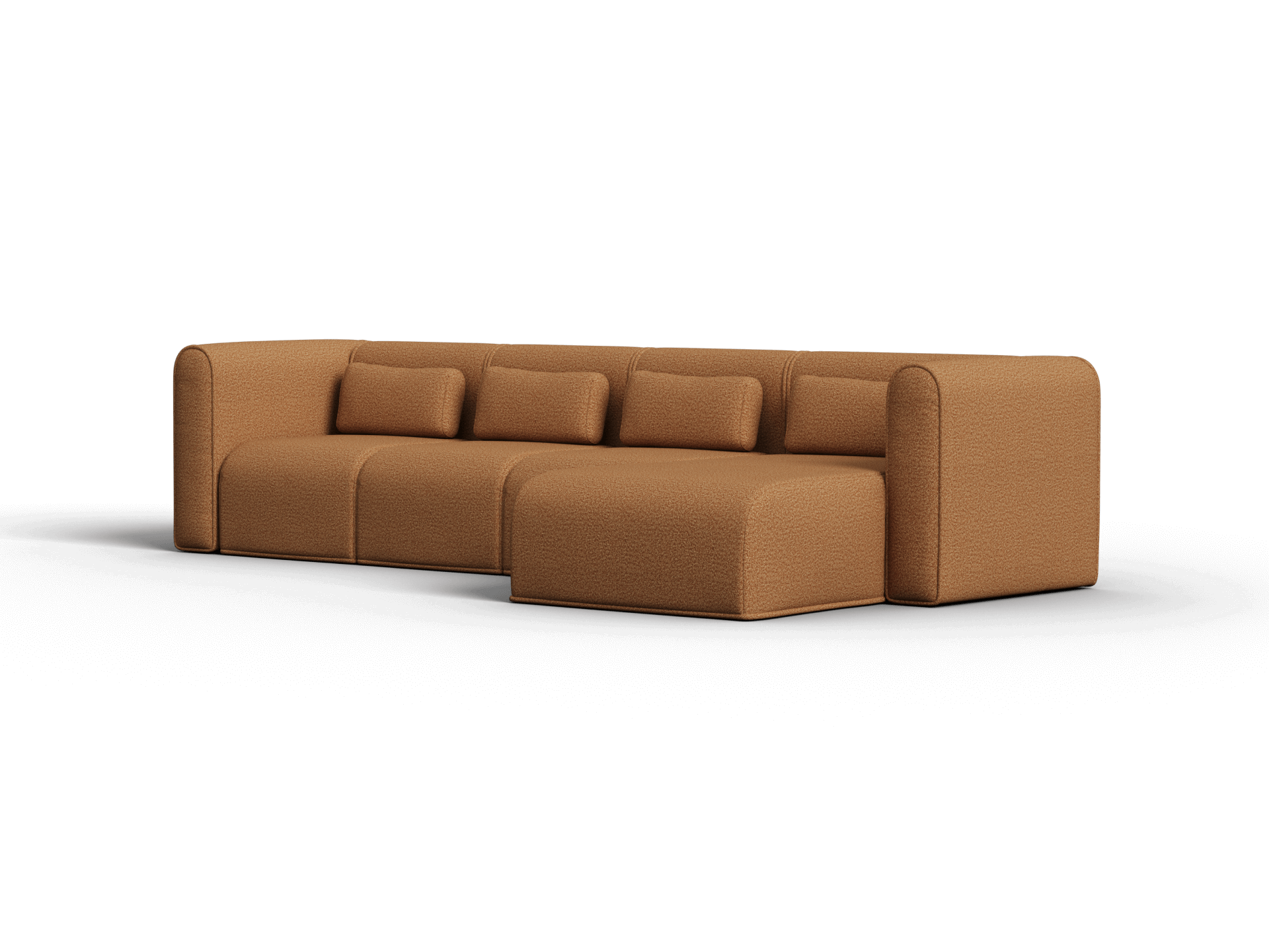 Bangalow Modular Sofa - Chaise - 4 Sections / Sand Dune (Luxe) / Regular