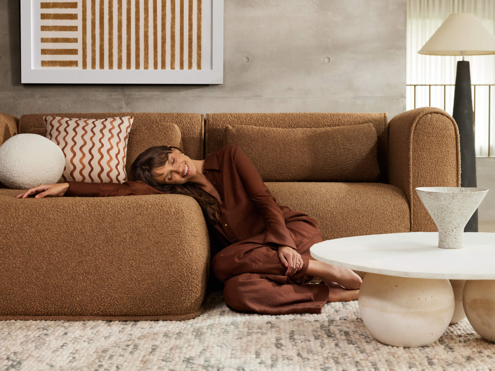 Bangalow Modular Sofa - Chaise - 4 Sections / Sand Dune (Luxe) / Regular