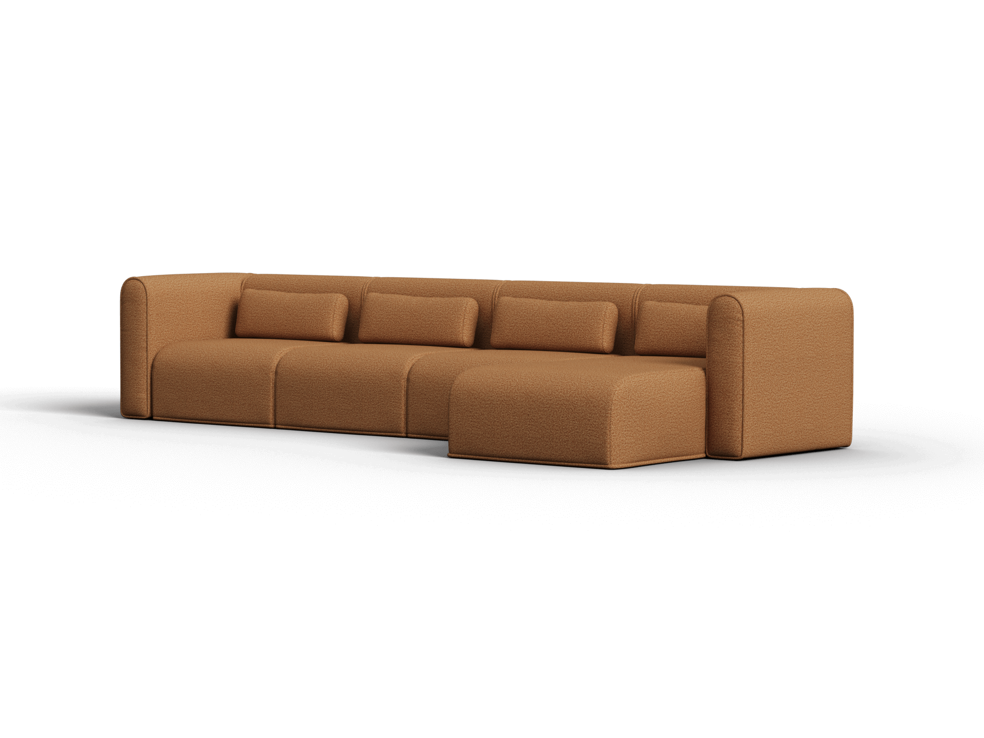 Bangalow Modular Sofa - Chaise - 4 Sections / Sand Dune (Luxe) / Extra Wide