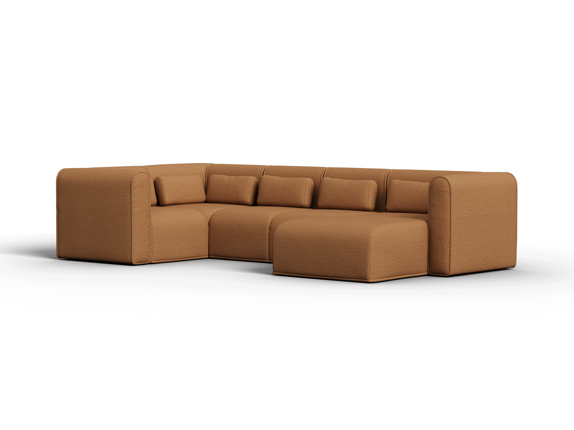 Bangalow Modular Sofa - Corner - 5 Sections with Chaise / Sand Dune (Luxe) / Regular