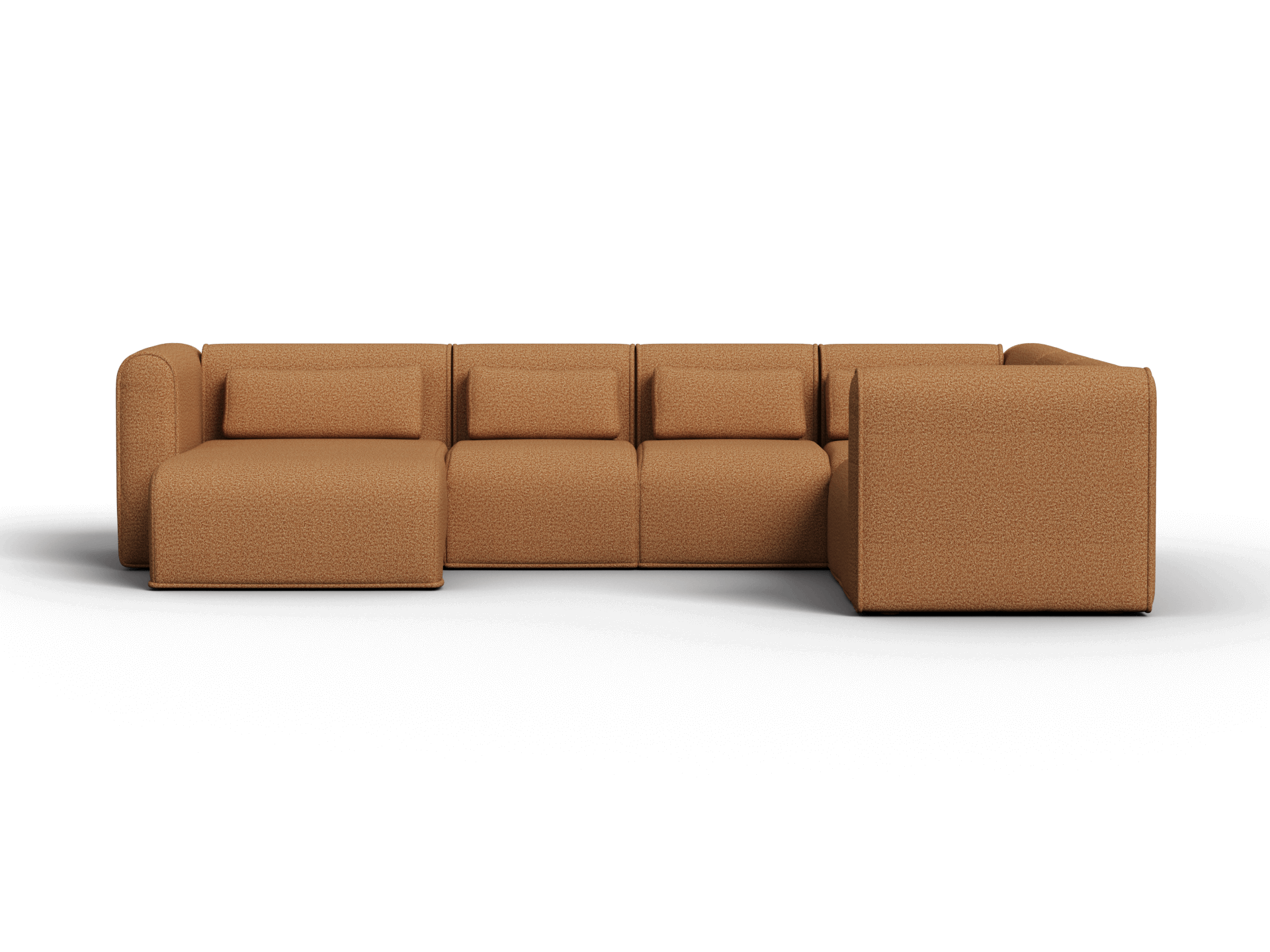 Bangalow Modular Sofa - Corner - 6 Sections with Chaise / Sand Dune (Luxe) / Regular