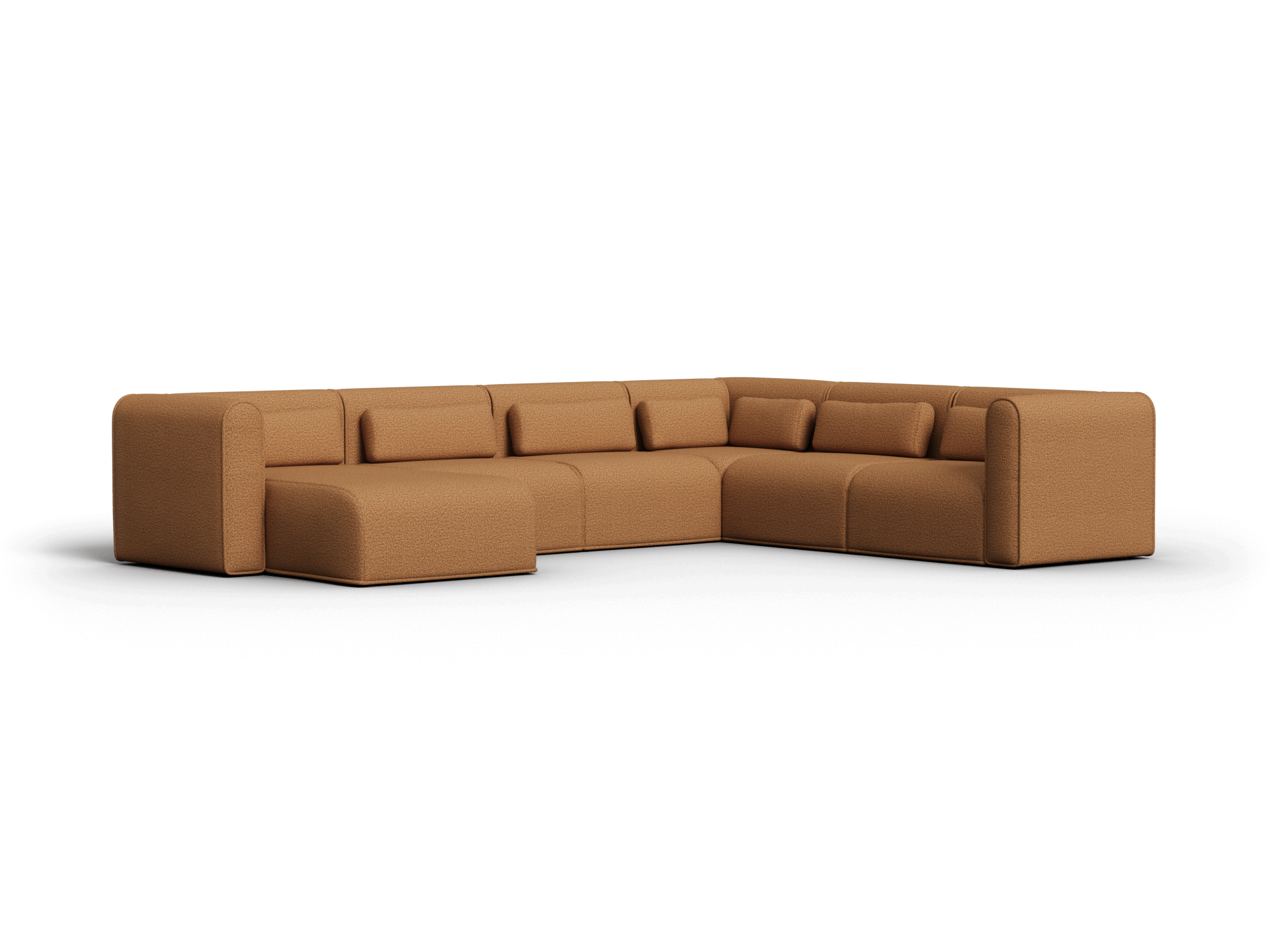 Bangalow Modular Sofa - Corner - 6 Sections with Chaise / Sand Dune (Luxe) / Extra Wide