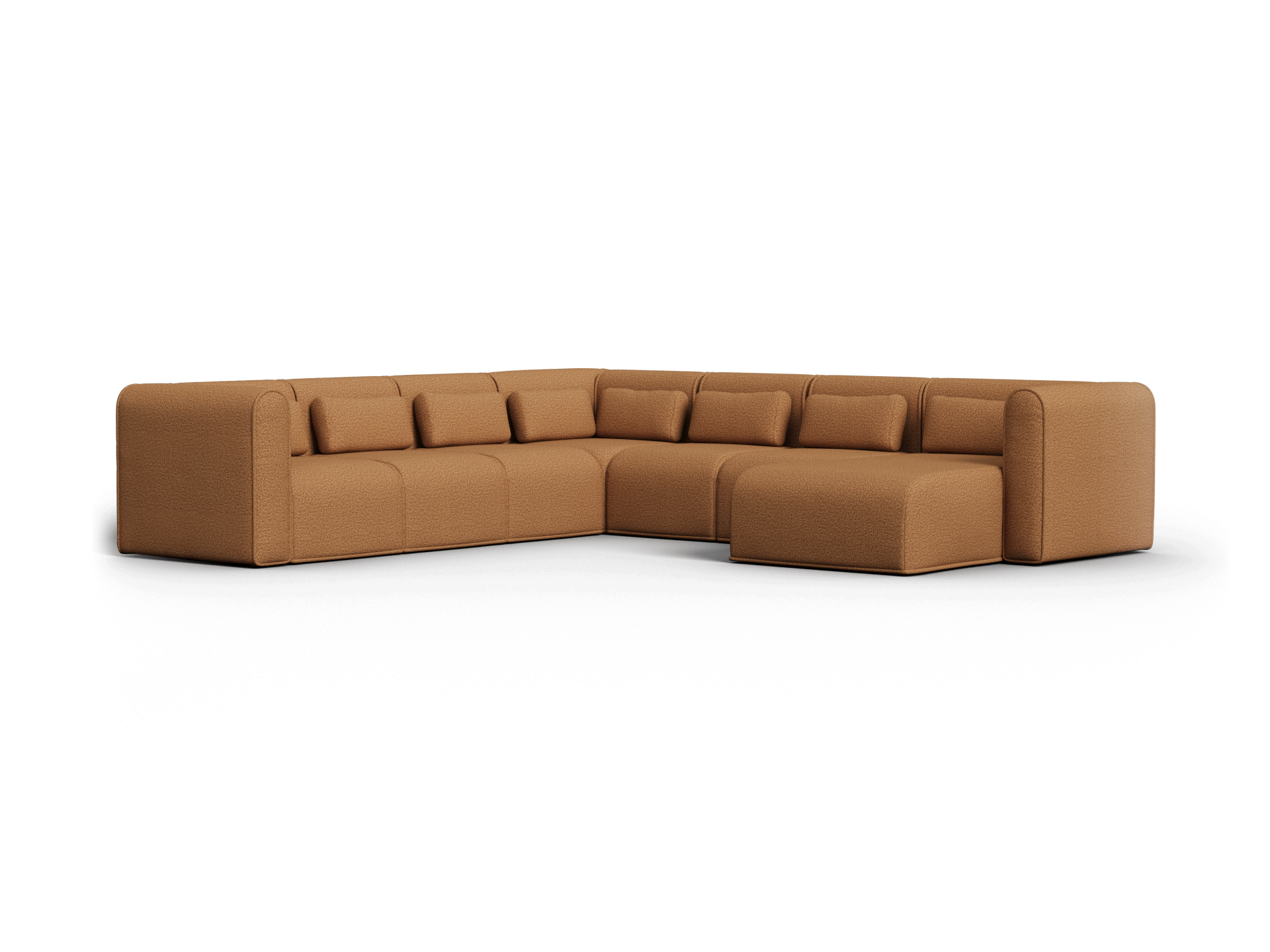 Bangalow Modular Sofa - Corner - 7 Sections with Chaise / Sand Dune (Luxe) / Regular
