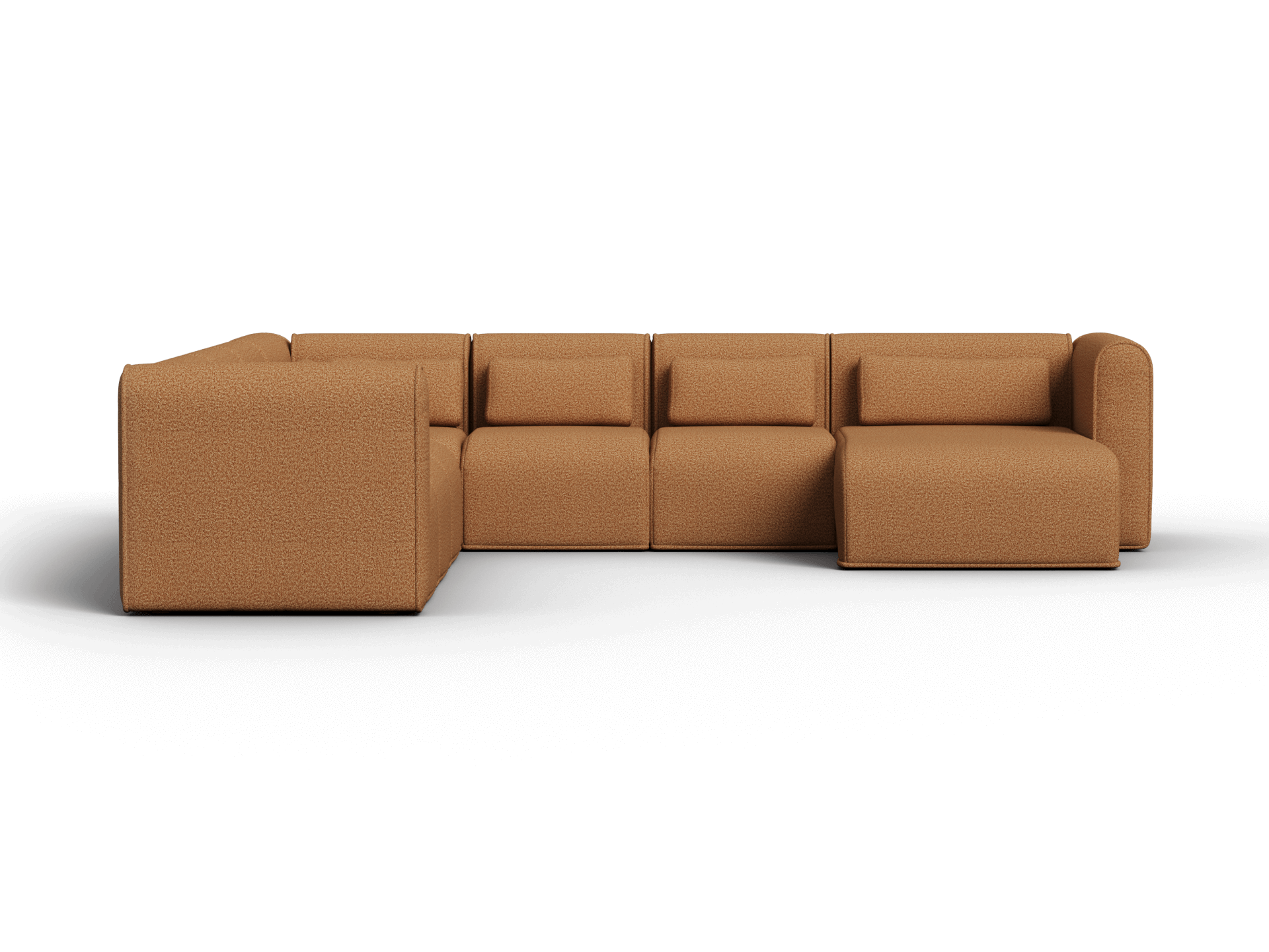 Bangalow Modular Sofa - Corner - 7 Sections with Chaise / Sand Dune (Luxe) / Regular