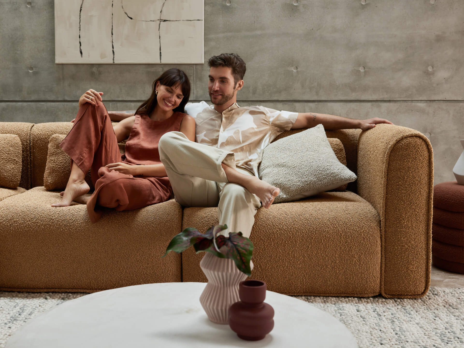 Bangalow Modular Sofa - Corner - 7 Sections with Chaise / Sand Dune (Luxe) / Extra Wide